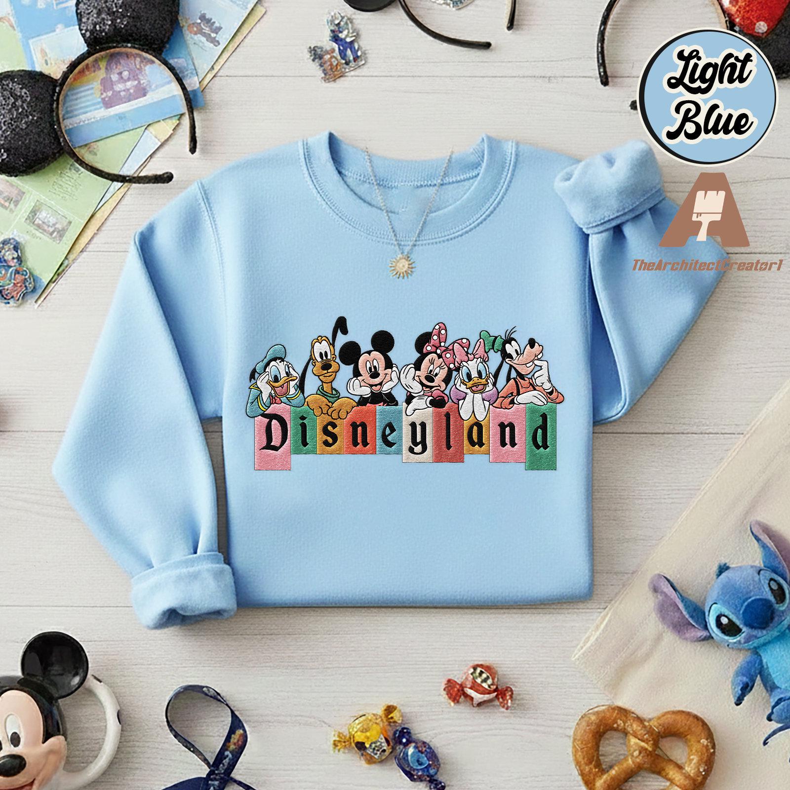 Embroidered Disneyland Mickey And Friends Shirt With Minnie – Magic Kingdom Family Matching Sweatshirt And Tee - photo 3