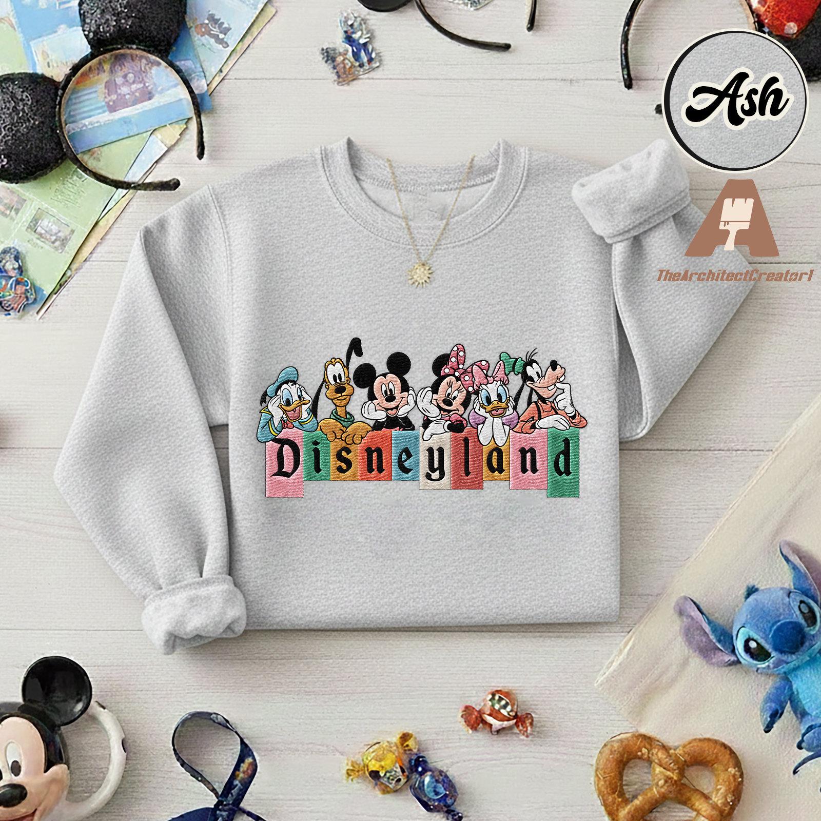 Embroidered Disneyland Mickey And Friends Shirt With Minnie – Magic Kingdom Family Matching Sweatshirt And Tee - photo 4