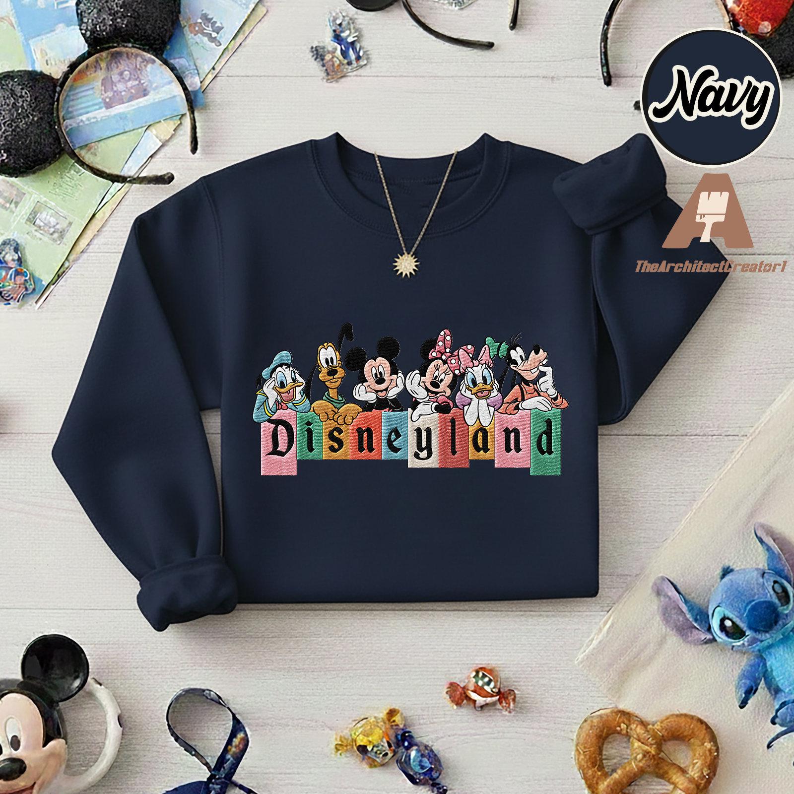 Embroidered Disneyland Mickey And Friends Shirt With Minnie – Magic Kingdom Family Matching Sweatshirt And Tee - photo 6
