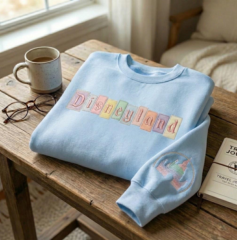 Embroidered Disneyland Trip 2026 Sweatshirt – Pastel Magical Land Kingdom Crewneck Sweater And Girls Disney Trip Hoodie - photo 5