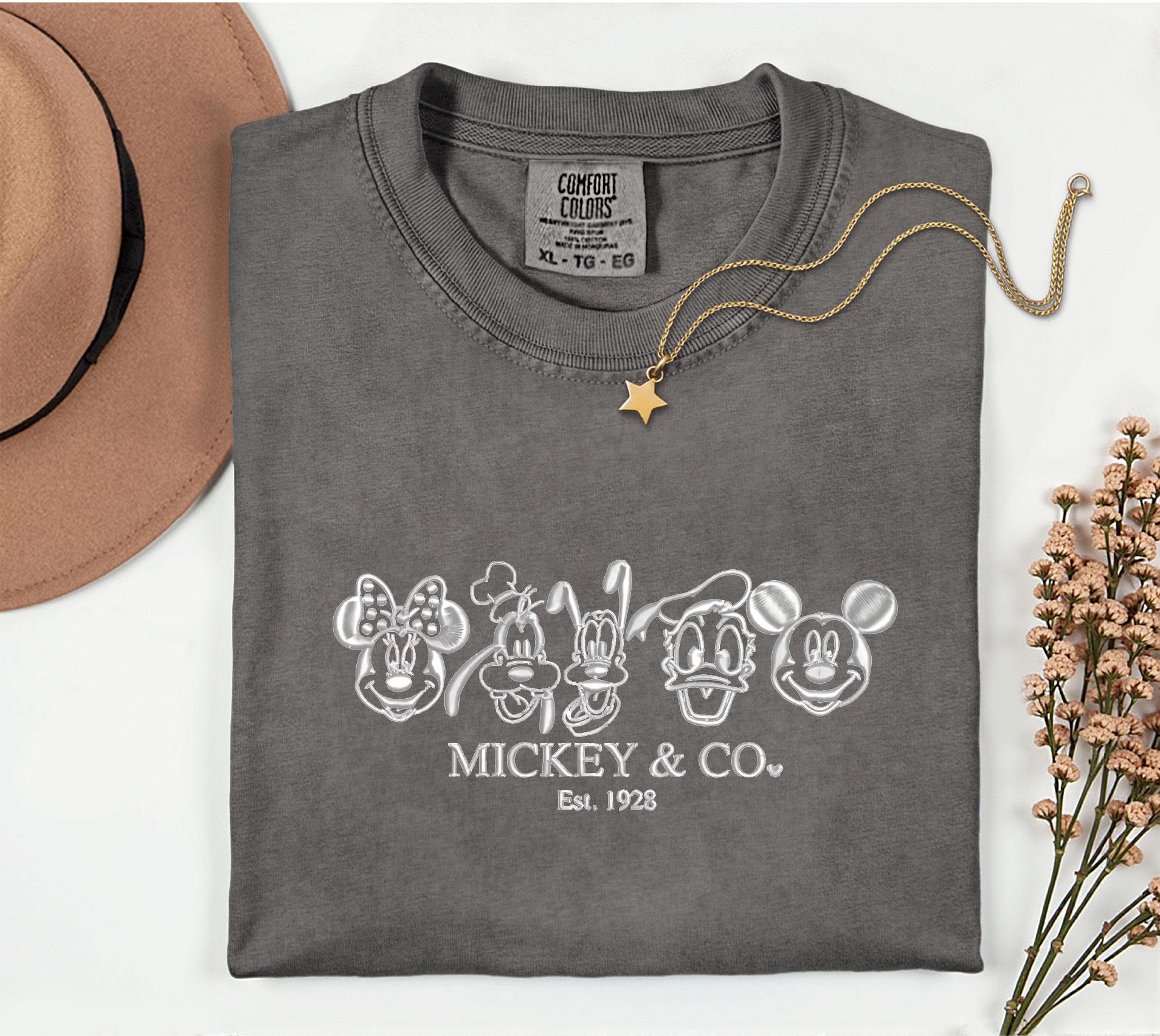 Embroidered Mickey Mouse And Friends Disney Characters Comfort Colors Shirt – Disney Vacation Matching Group Tee - photo 5
