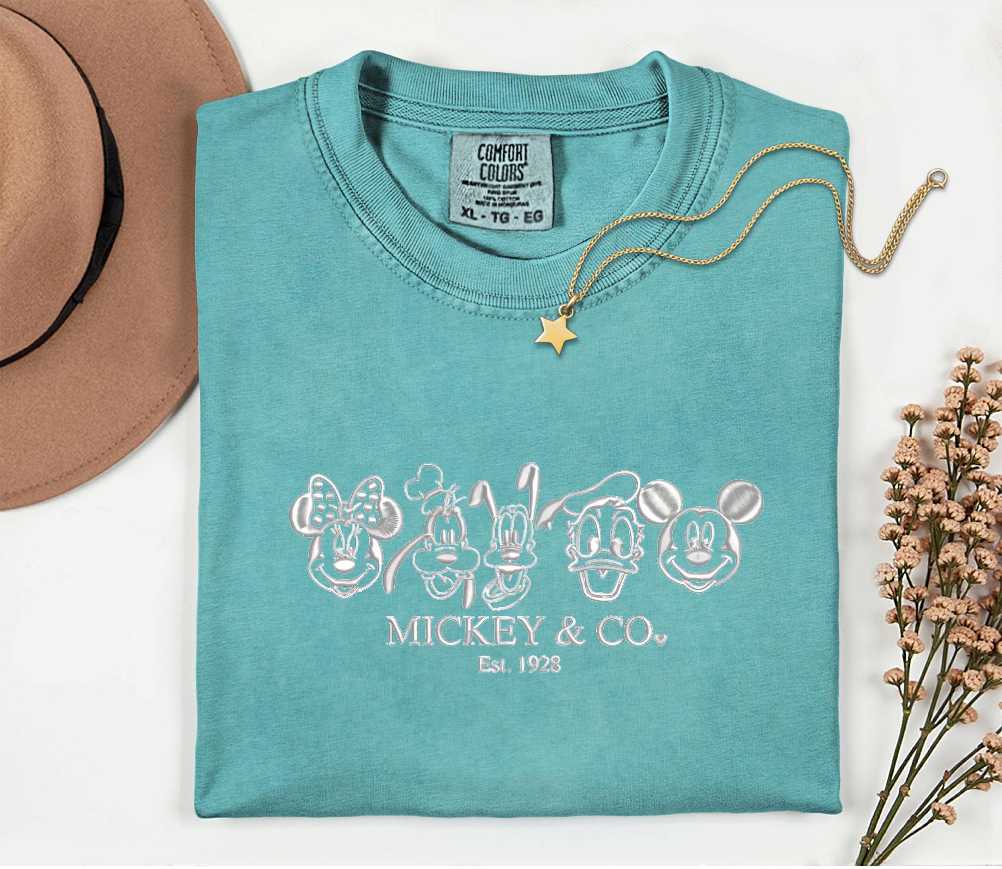 Embroidered Mickey Mouse And Friends Disney Characters Comfort Colors Shirt – Disney Vacation Matching Group Tee - photo 6