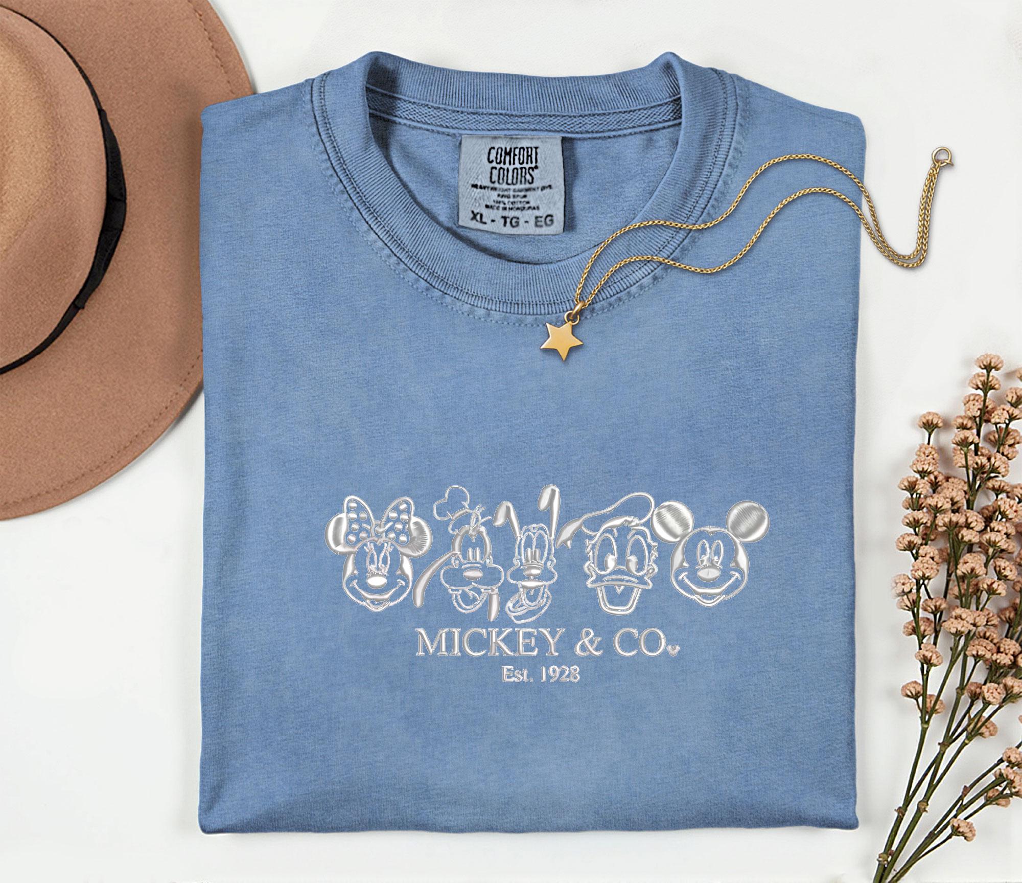 Embroidered Mickey Mouse And Friends Disney Characters Comfort Colors Shirt – Disney Vacation Matching Group Tee - photo 7