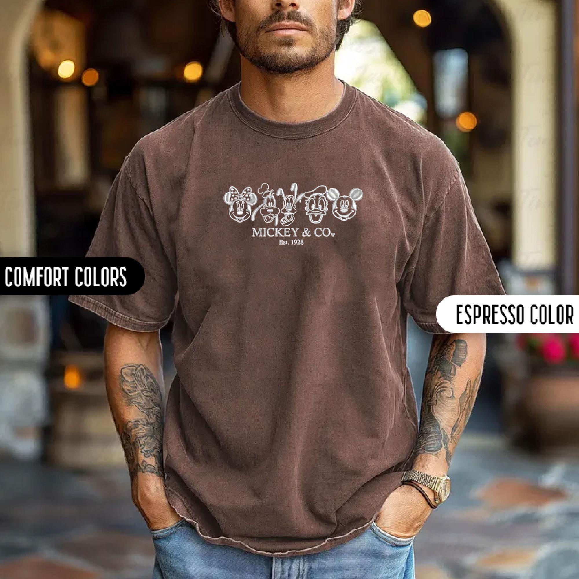 Embroidered Mickey Mouse And Friends Disney Characters Comfort Colors Shirt – Disney Vacation Matching Group Tee - photo 9