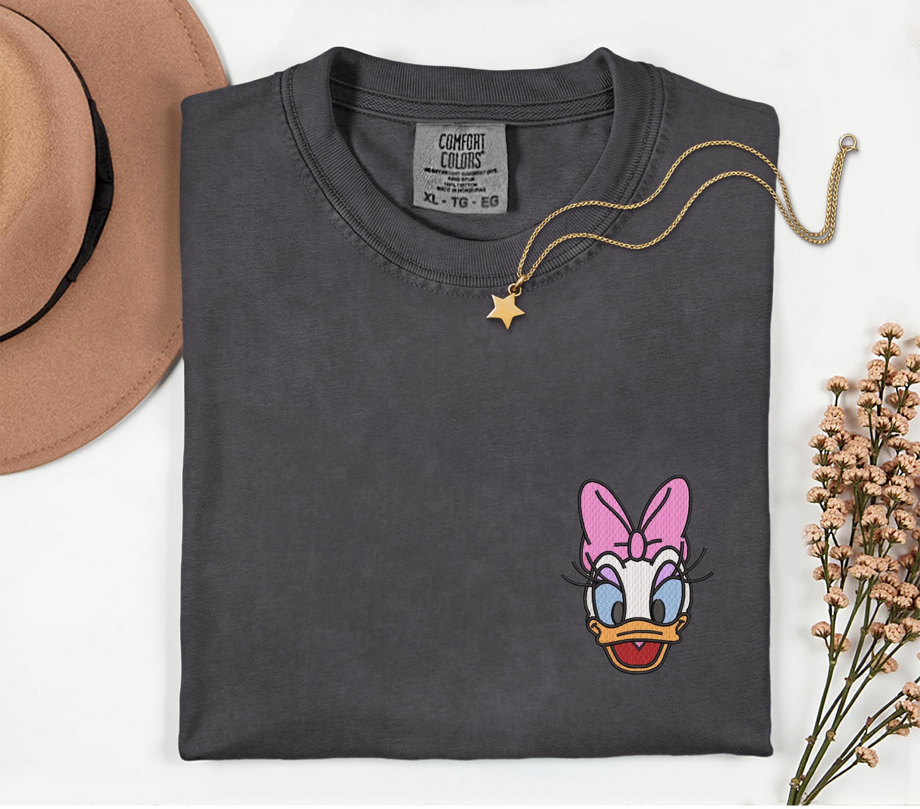 Daisy Duck Minimalist Embroidery Comfort Colors Shirt – Disney World And Disneyland Vacation Trip Embroidered Tee - photo 6