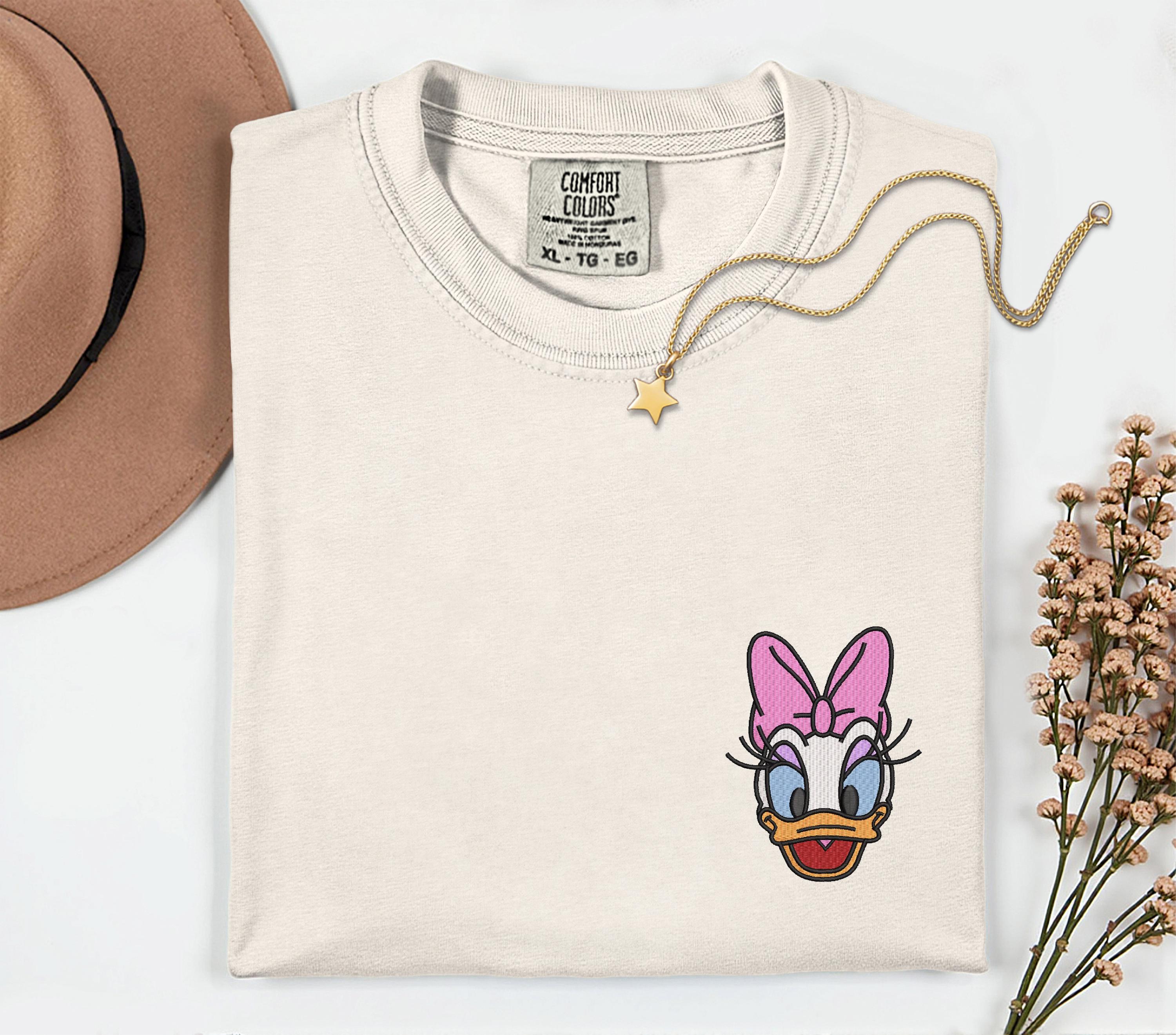 Daisy Duck Minimalist Embroidery Comfort Colors Shirt – Disney World And Disneyland Vacation Trip Embroidered Tee - photo 7