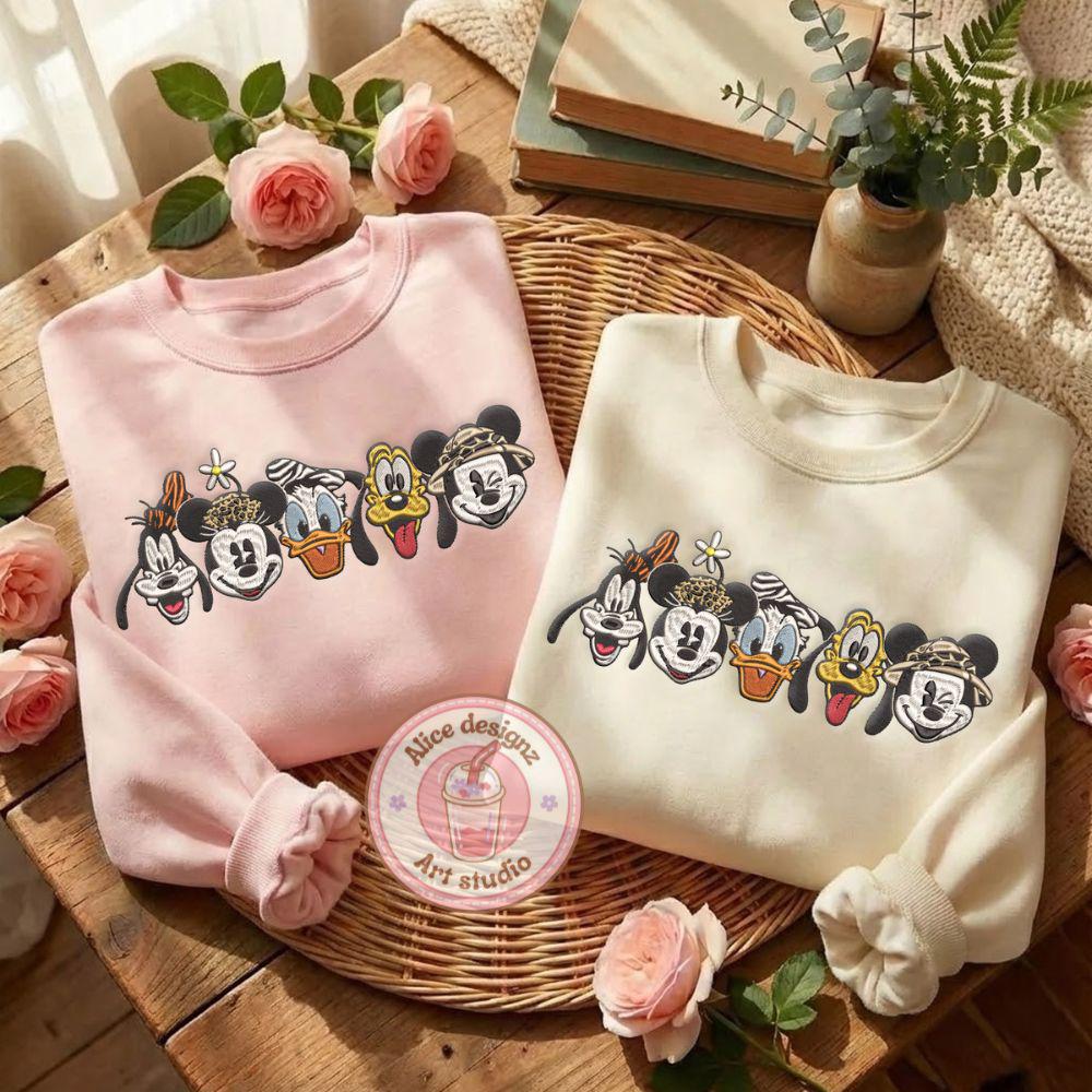 Embroidered Mickey And Friends Animal Kingdom T-Shirt Sweatshirt Or Hoodie – Disney Leopard Let's Get Wild WDW Disneyland Shirt - photo 4