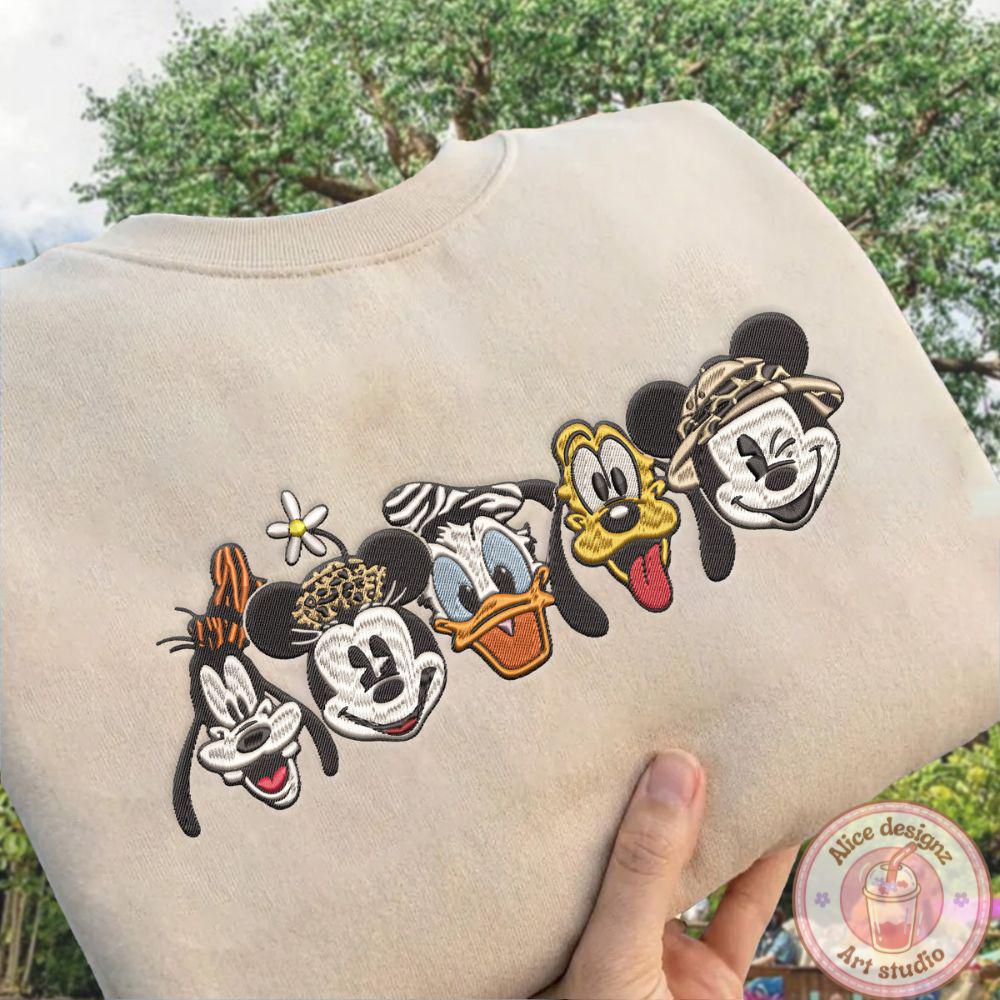 Embroidered Mickey And Friends Animal Kingdom T-Shirt Sweatshirt Or Hoodie – Disney Leopard Let's Get Wild WDW Disneyland Shirt - photo 5
