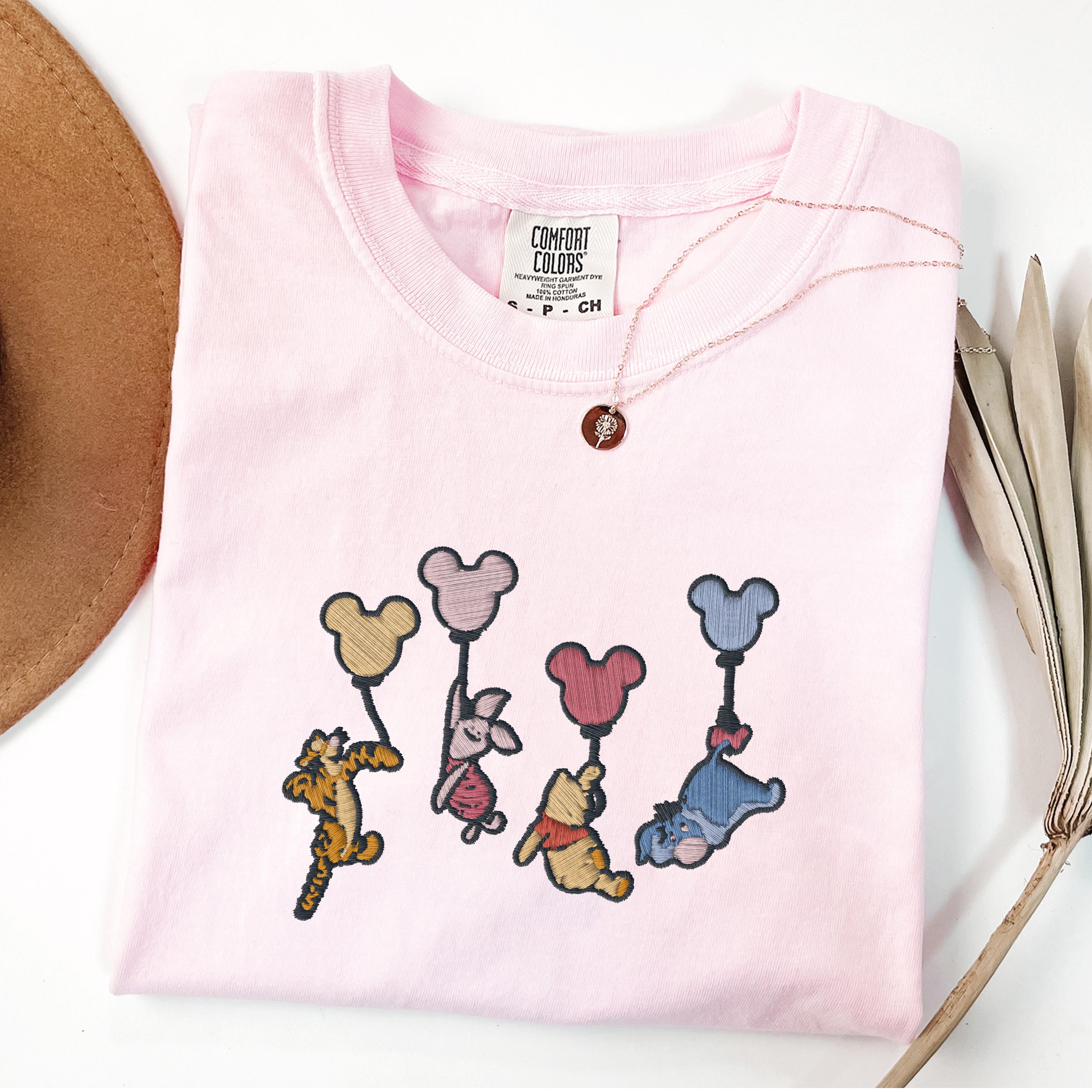 Embroidered Bear And Original Classic Characters Comfort Colors Shirt – Magical Kingdom Bear Embroidery Tee - photo 5