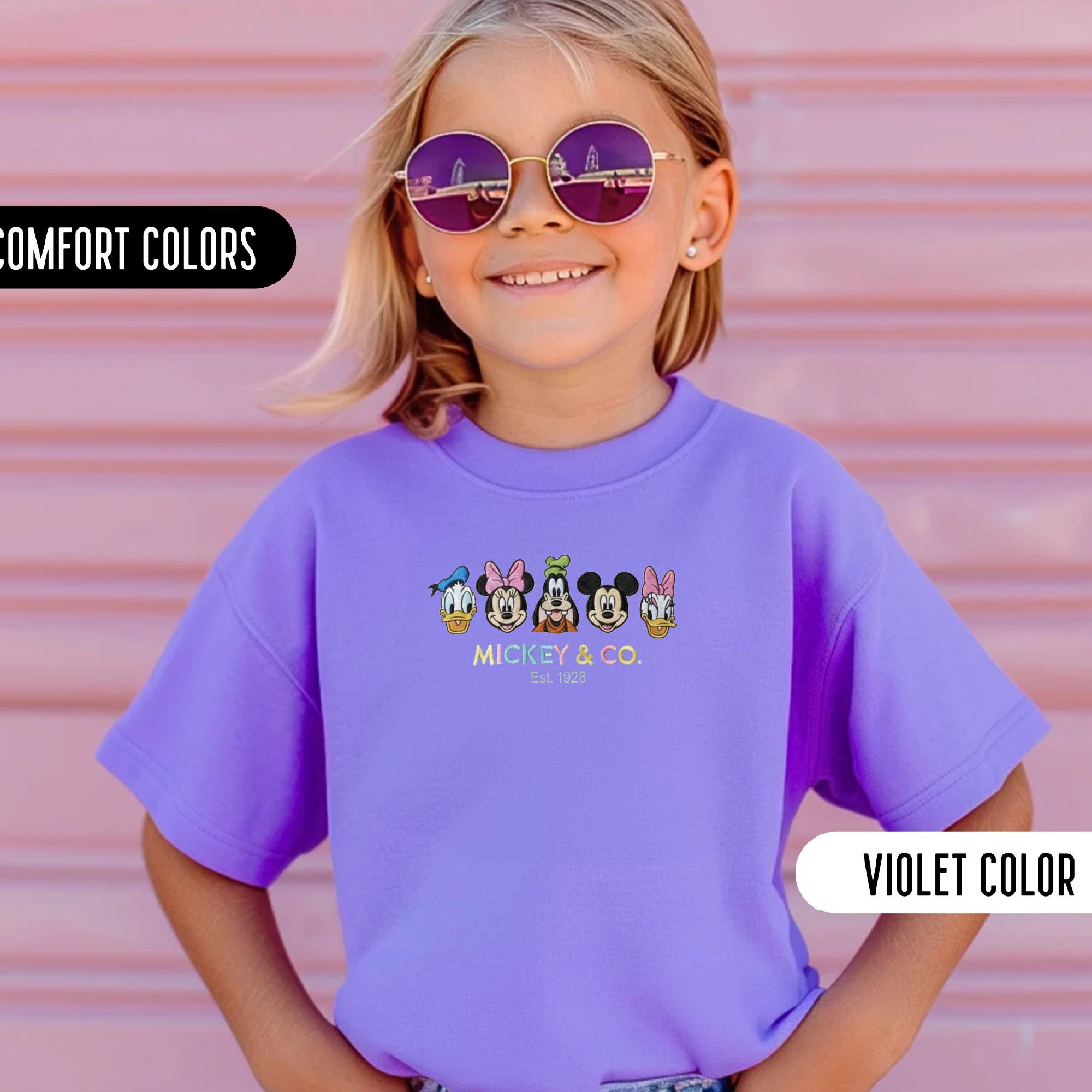 Mickey And Friends Embroidered Disney Comfort Colors Shirt – Disney Vacation Squad And Family Matching Embroidery Tshirt - photo 9