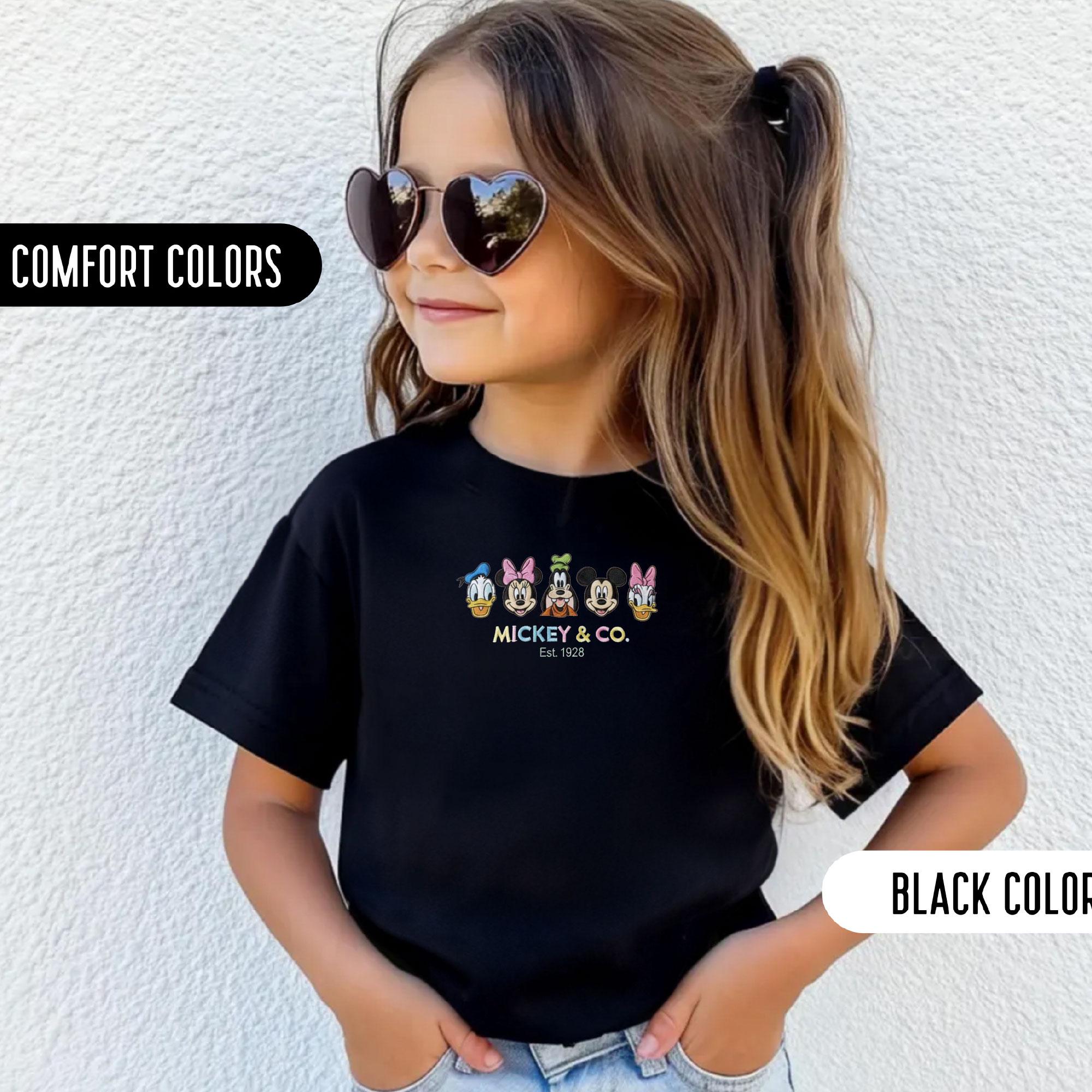 Mickey And Friends Embroidered Disney Comfort Colors Shirt – Disney Vacation Squad And Family Matching Embroidery Tshirt - photo 11