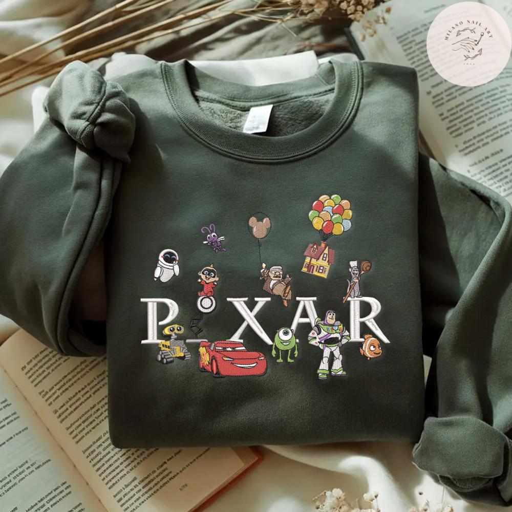 Embroidered Disney Pixar Characters Group Shirt With Toy Story Up Remy Monsters Inc Cars And Incredibles – Pixar Fest Vacation Outfit - photo 4