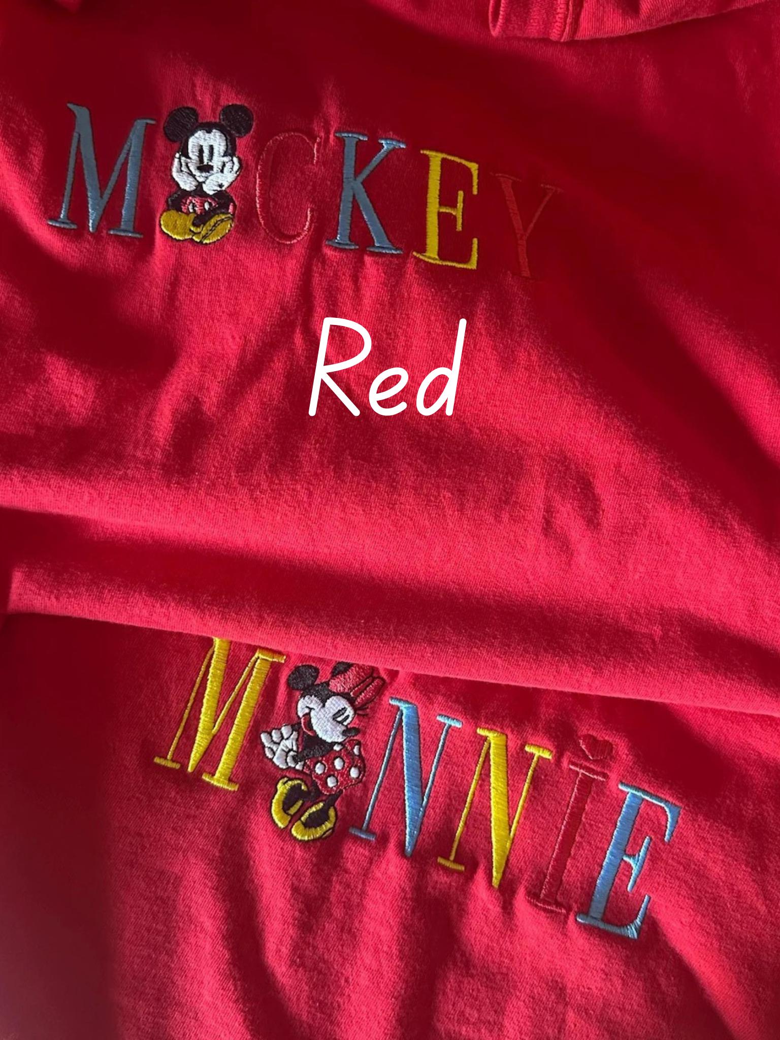 Vintage Mickey Mouse And Minnie Embroidered Tee – Cozy Disney Park Outfit Shirt For Everyday Disney Wear - photo 7