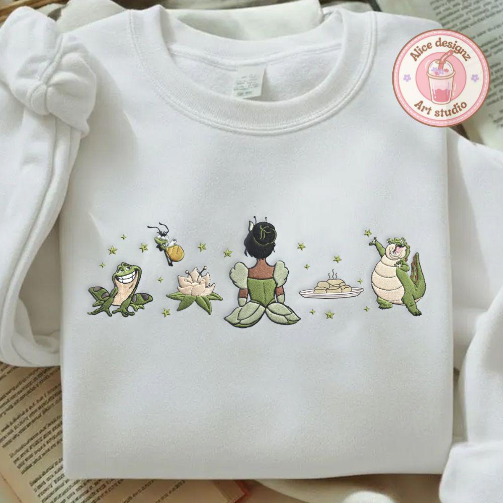 Embroidered Tiana Princess Tshirt Sweatshirt Or Hoodie – Disney Princess And The Frog Magic Kingdom WDW Disneyland Shirt - photo 3