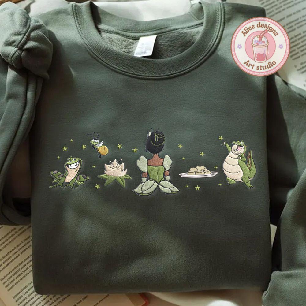 Embroidered Tiana Princess Tshirt Sweatshirt Or Hoodie – Disney Princess And The Frog Magic Kingdom WDW Disneyland Shirt - photo 4