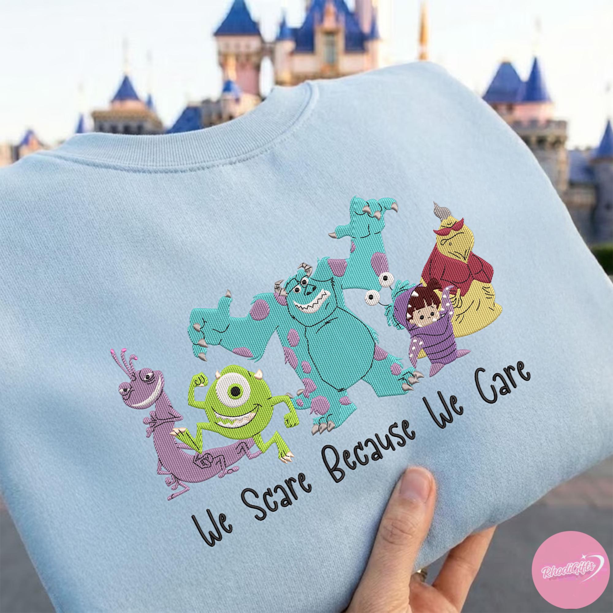 Embroidered Disney Monsters Inc Sweatshirt Tshirt Or Hoodie With Sulley And Boo – Disneyland WDW Family Trip Birthday Gift - photo 2