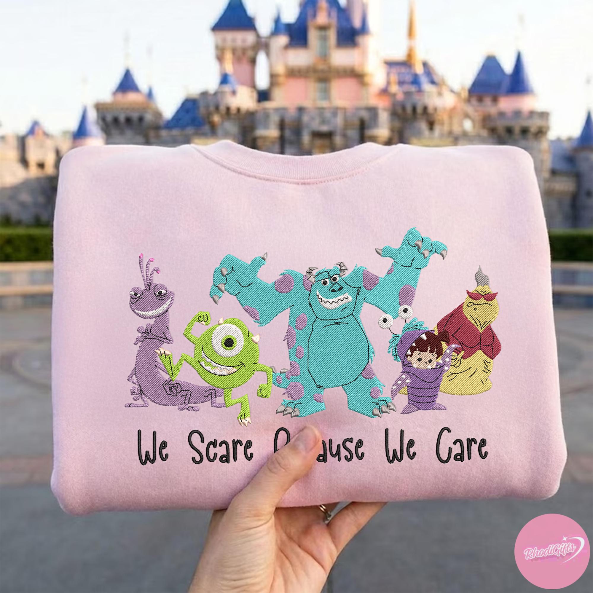 Embroidered Disney Monsters Inc Sweatshirt Tshirt Or Hoodie With Sulley And Boo – Disneyland WDW Family Trip Birthday Gift - photo 3