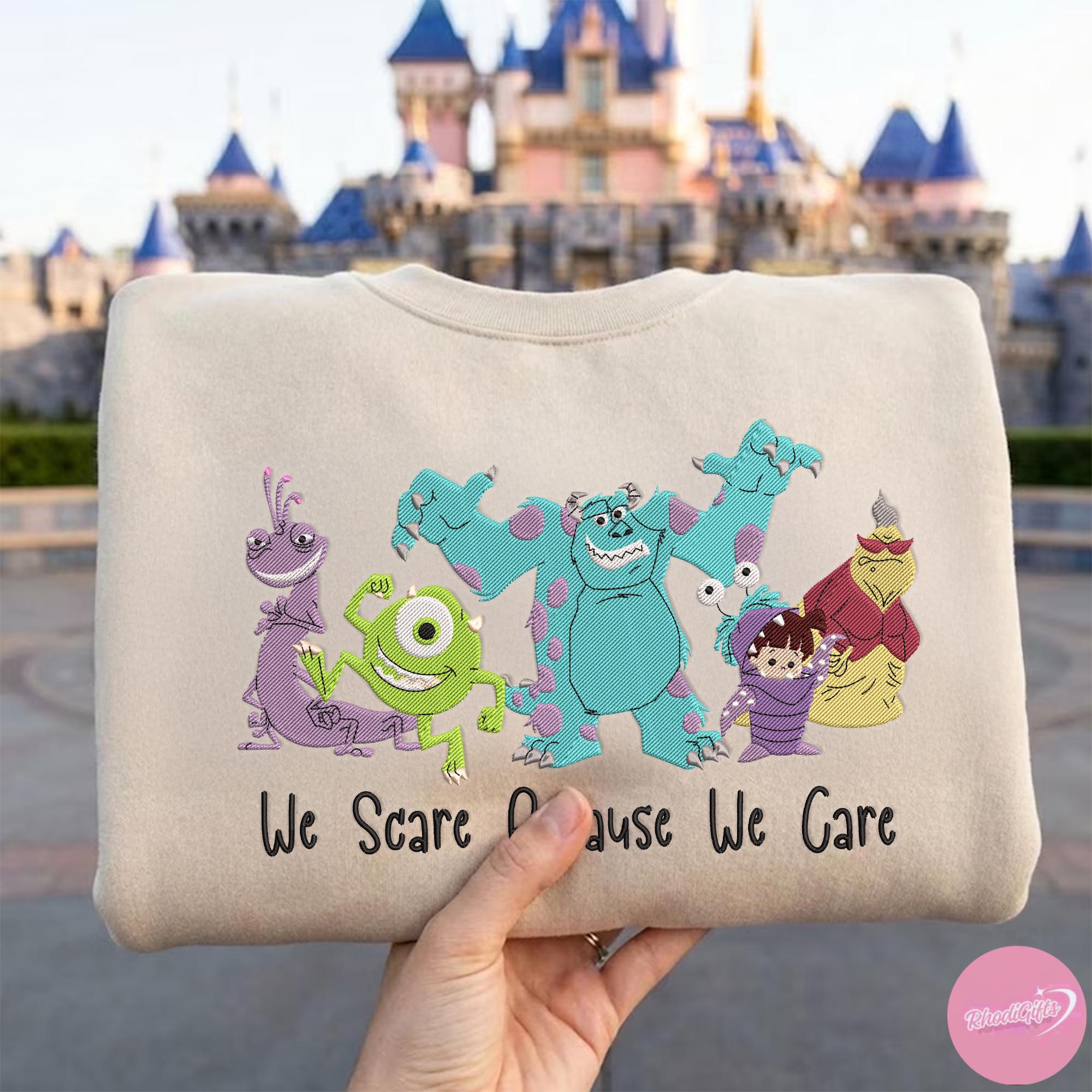 Embroidered Disney Monsters Inc Sweatshirt Tshirt Or Hoodie With Sulley And Boo – Disneyland WDW Family Trip Birthday Gift - photo 4