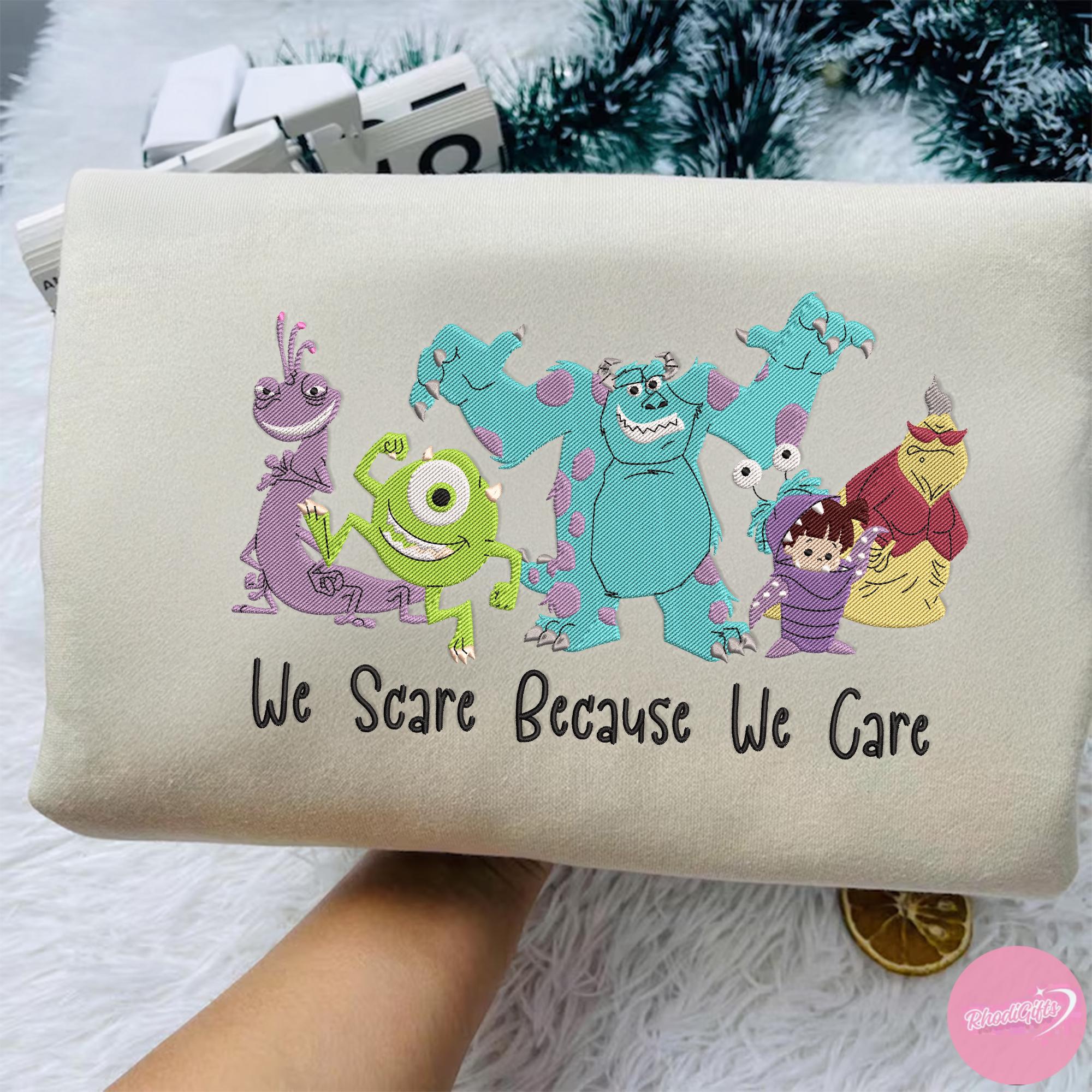 Embroidered Disney Monsters Inc Sweatshirt Tshirt Or Hoodie With Sulley And Boo – Disneyland WDW Family Trip Birthday Gift - photo 5