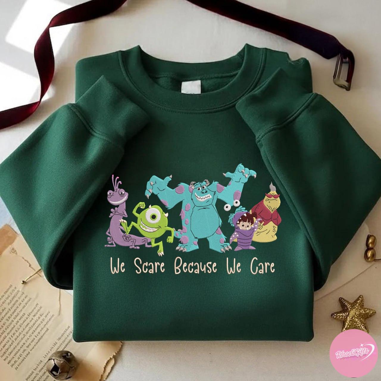 Embroidered Disney Monsters Inc Sweatshirt Tshirt Or Hoodie With Sulley And Boo – Disneyland WDW Family Trip Birthday Gift - photo 6