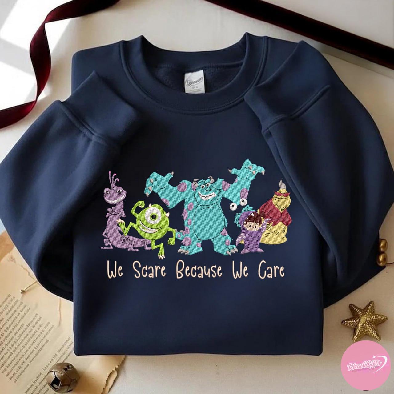 Embroidered Disney Monsters Inc Sweatshirt Tshirt Or Hoodie With Sulley And Boo – Disneyland WDW Family Trip Birthday Gift - photo 8