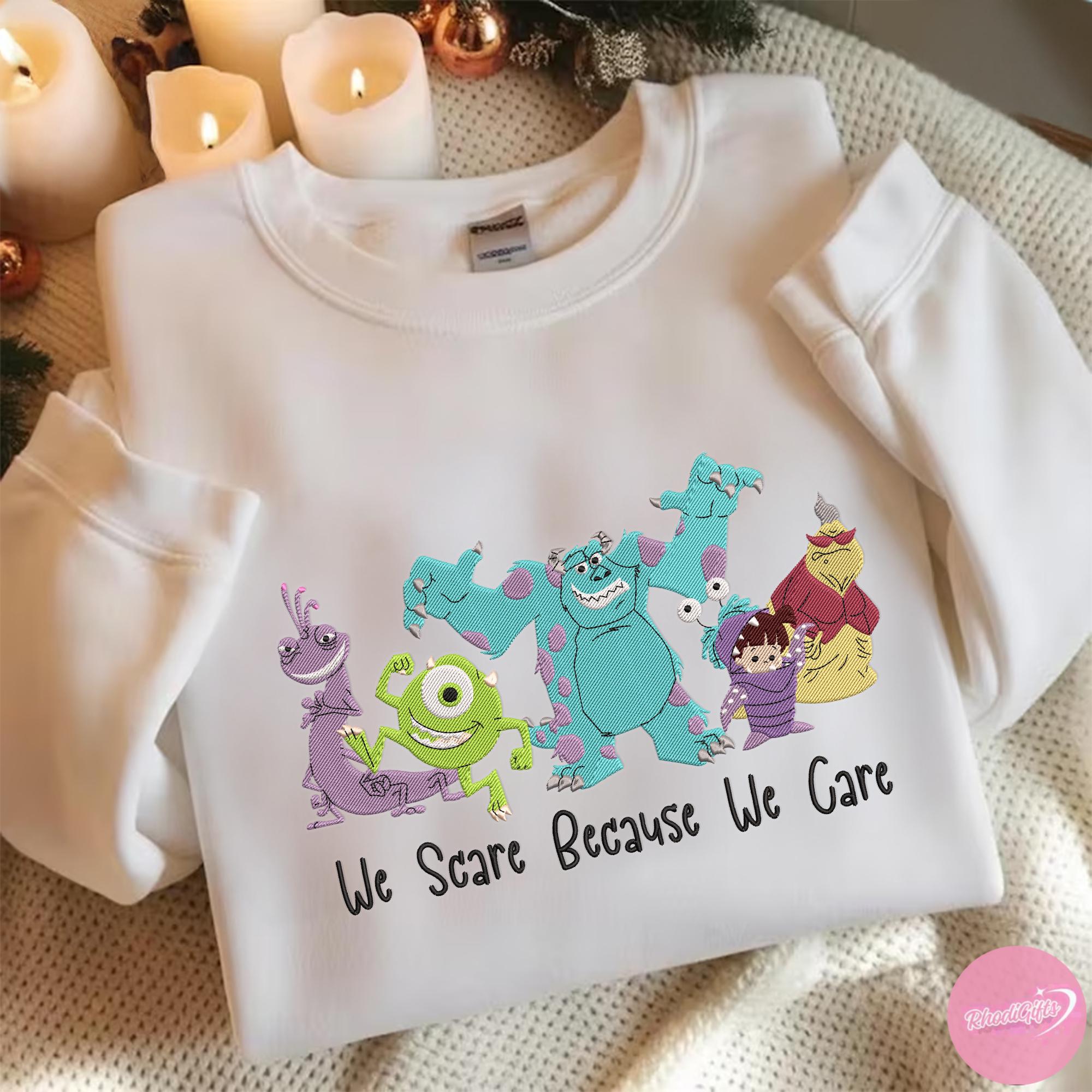 Embroidered Disney Monsters Inc Sweatshirt Tshirt Or Hoodie With Sulley And Boo – Disneyland WDW Family Trip Birthday Gift - photo 9