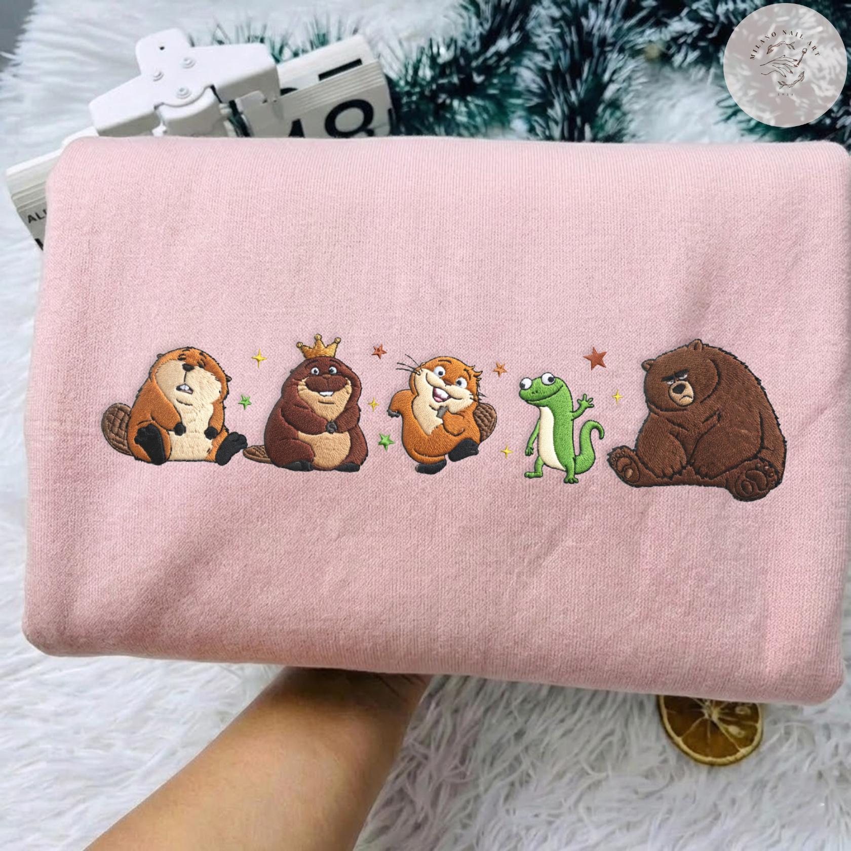 Embroidered Disney Pixar Hoppers Movie Tshirt Sweatshirt Or Hoodie – Mabel Ellen Bear Tom Lizard Loaf King George WDW Trip Shirt - photo 3