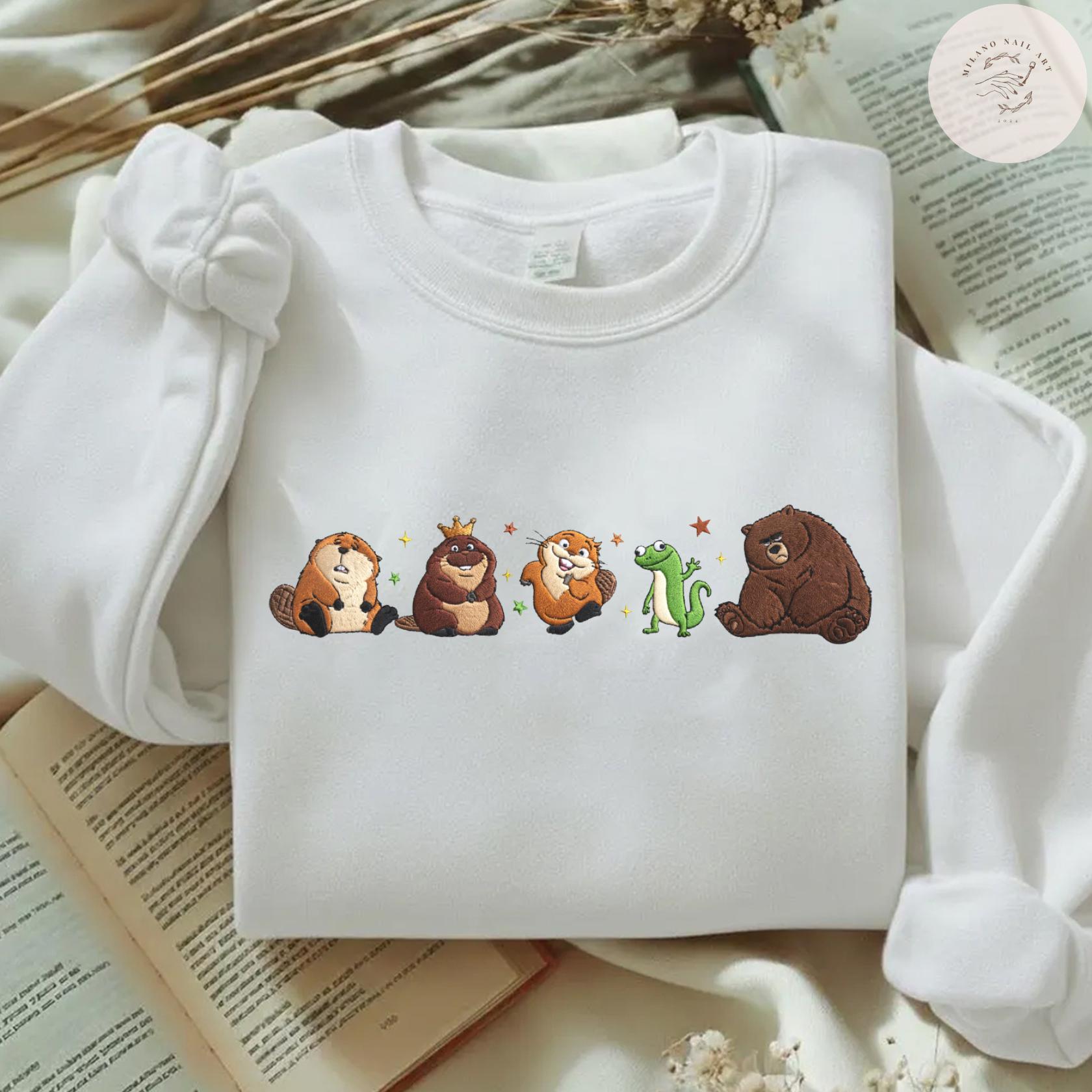 Embroidered Disney Pixar Hoppers Movie Tshirt Sweatshirt Or Hoodie – Mabel Ellen Bear Tom Lizard Loaf King George WDW Trip Shirt - photo 5