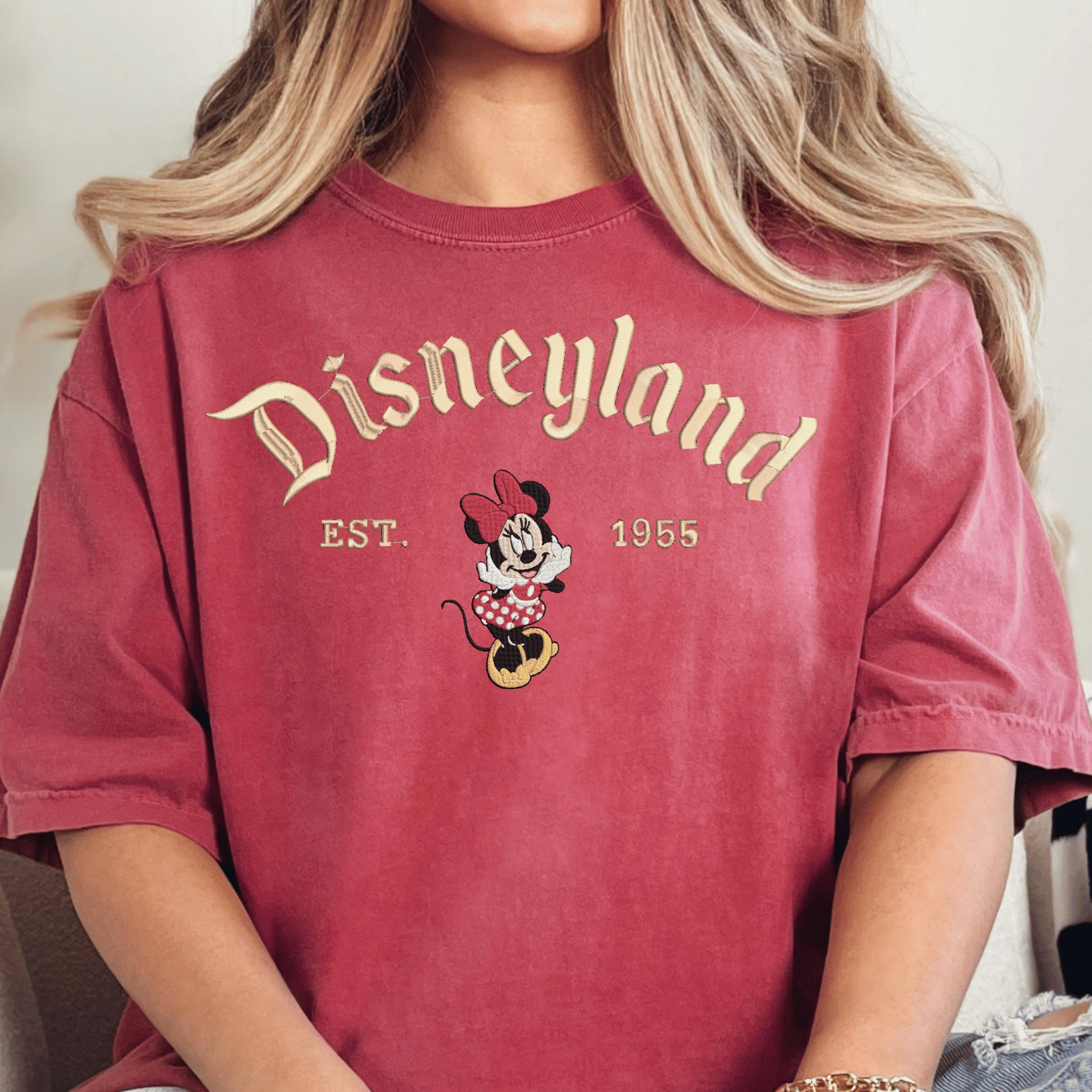 Embroidered Vintage Disneyland Est 1955 Shirt – Retro California Minnie Mouse Inspired Disney Trip And Family Tee - photo 2