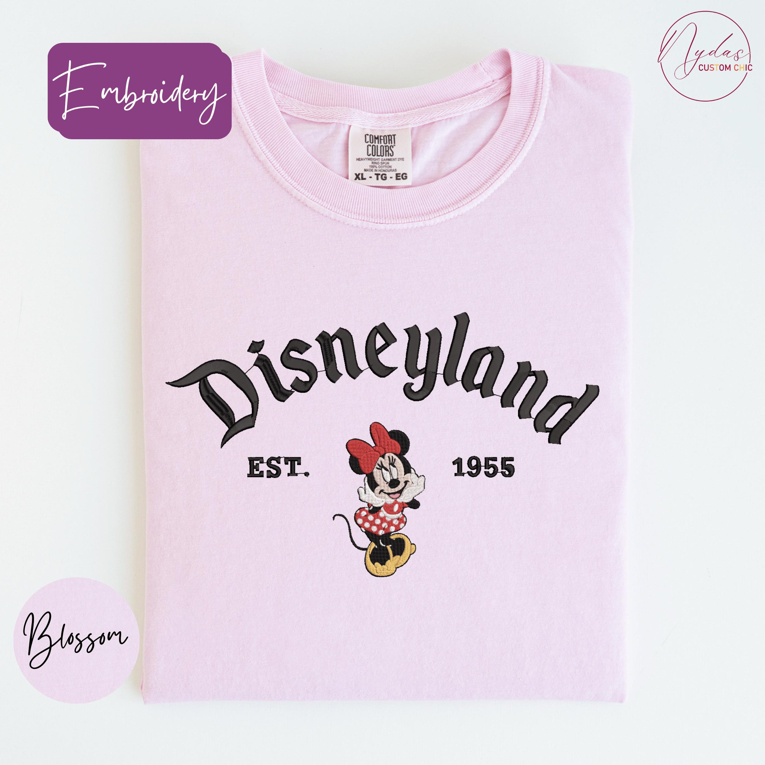 Embroidered Vintage Disneyland Est 1955 Shirt – Retro California Minnie Mouse Inspired Disney Trip And Family Tee - photo 4