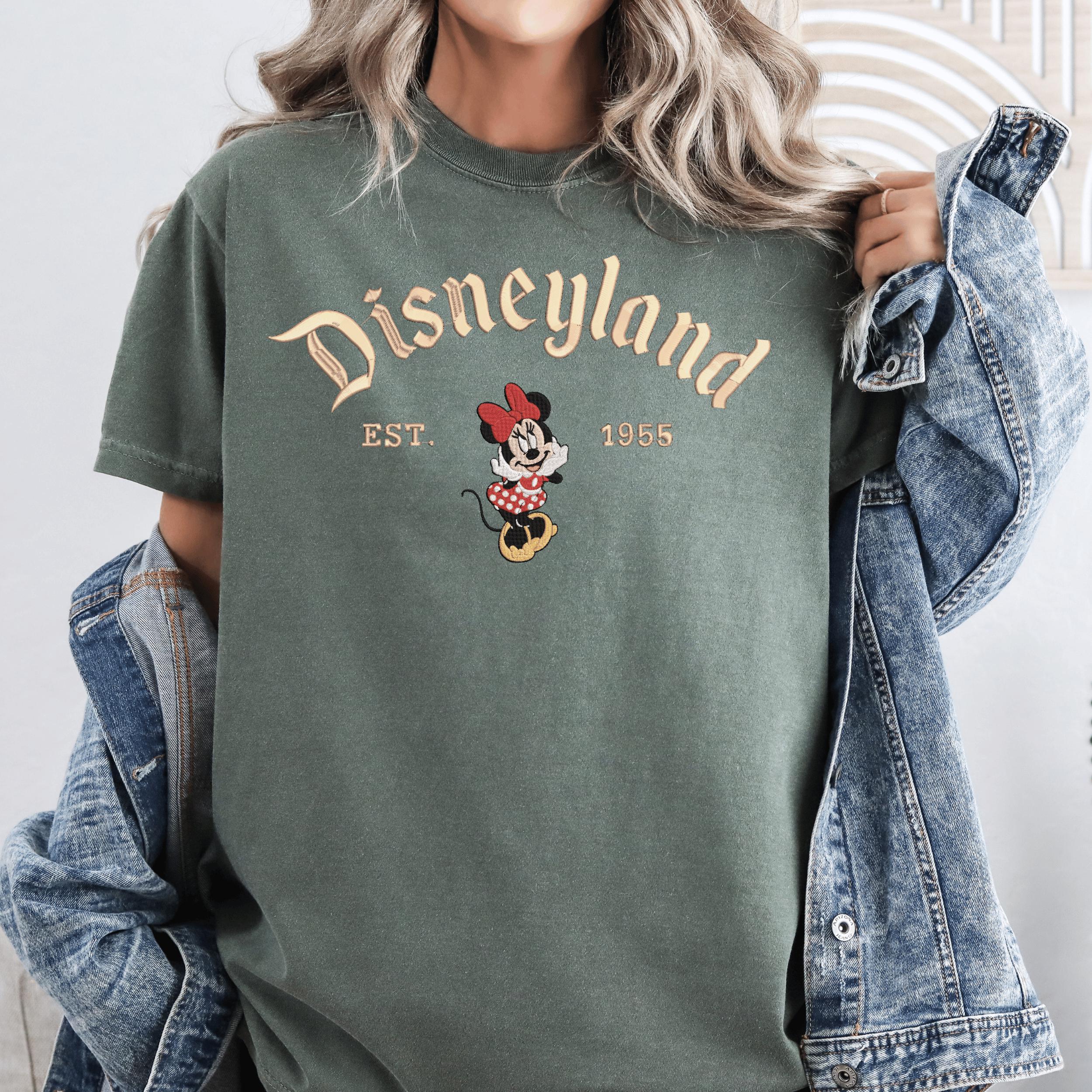 Embroidered Vintage Disneyland Est 1955 Shirt – Retro California Minnie Mouse Inspired Disney Trip And Family Tee - photo 5
