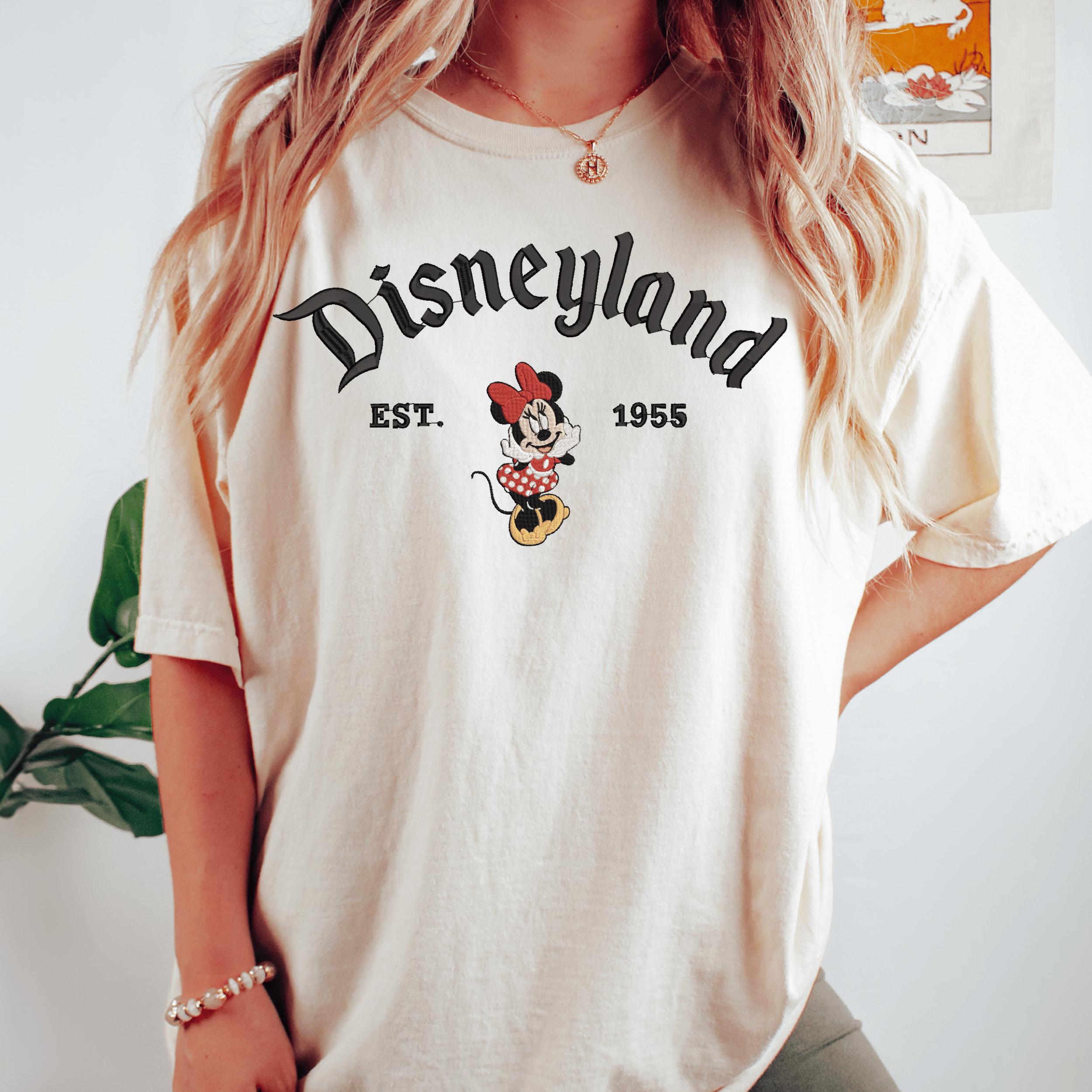 Embroidered Vintage Disneyland Est 1955 Shirt – Retro California Minnie Mouse Inspired Disney Trip And Family Tee - photo 6