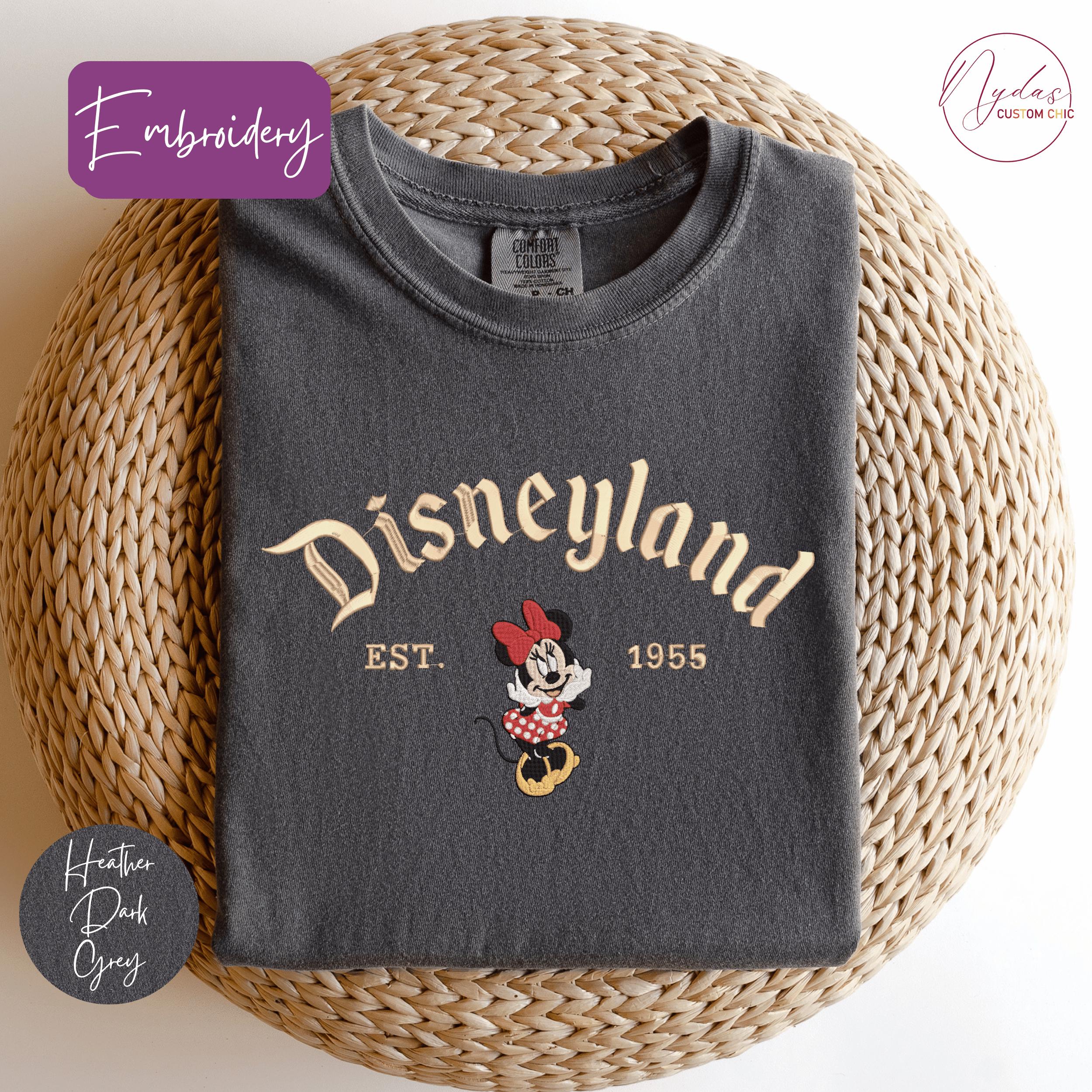 Embroidered Vintage Disneyland Est 1955 Shirt – Retro California Minnie Mouse Inspired Disney Trip And Family Tee - photo 7