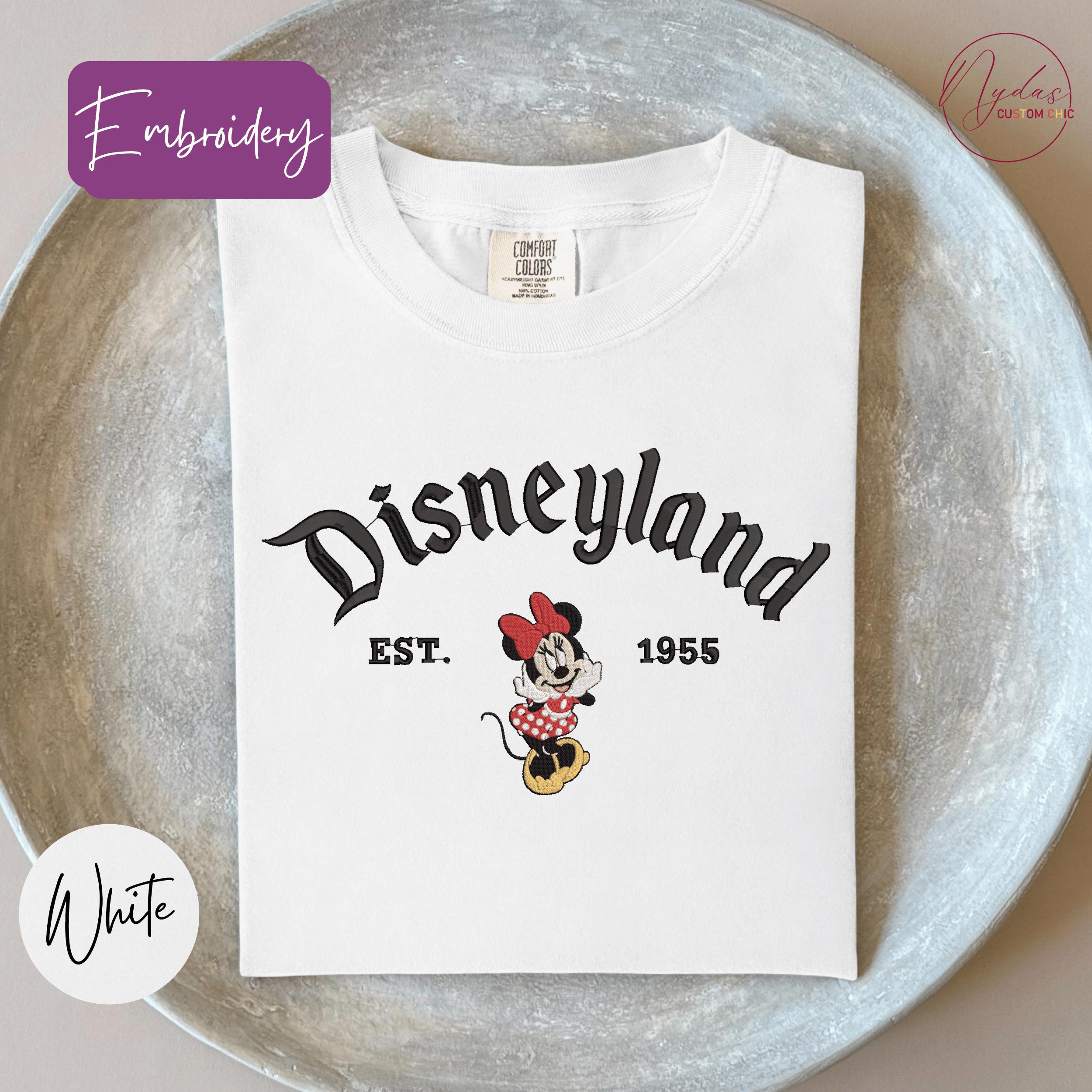 Embroidered Vintage Disneyland Est 1955 Shirt – Retro California Minnie Mouse Inspired Disney Trip And Family Tee - photo 8