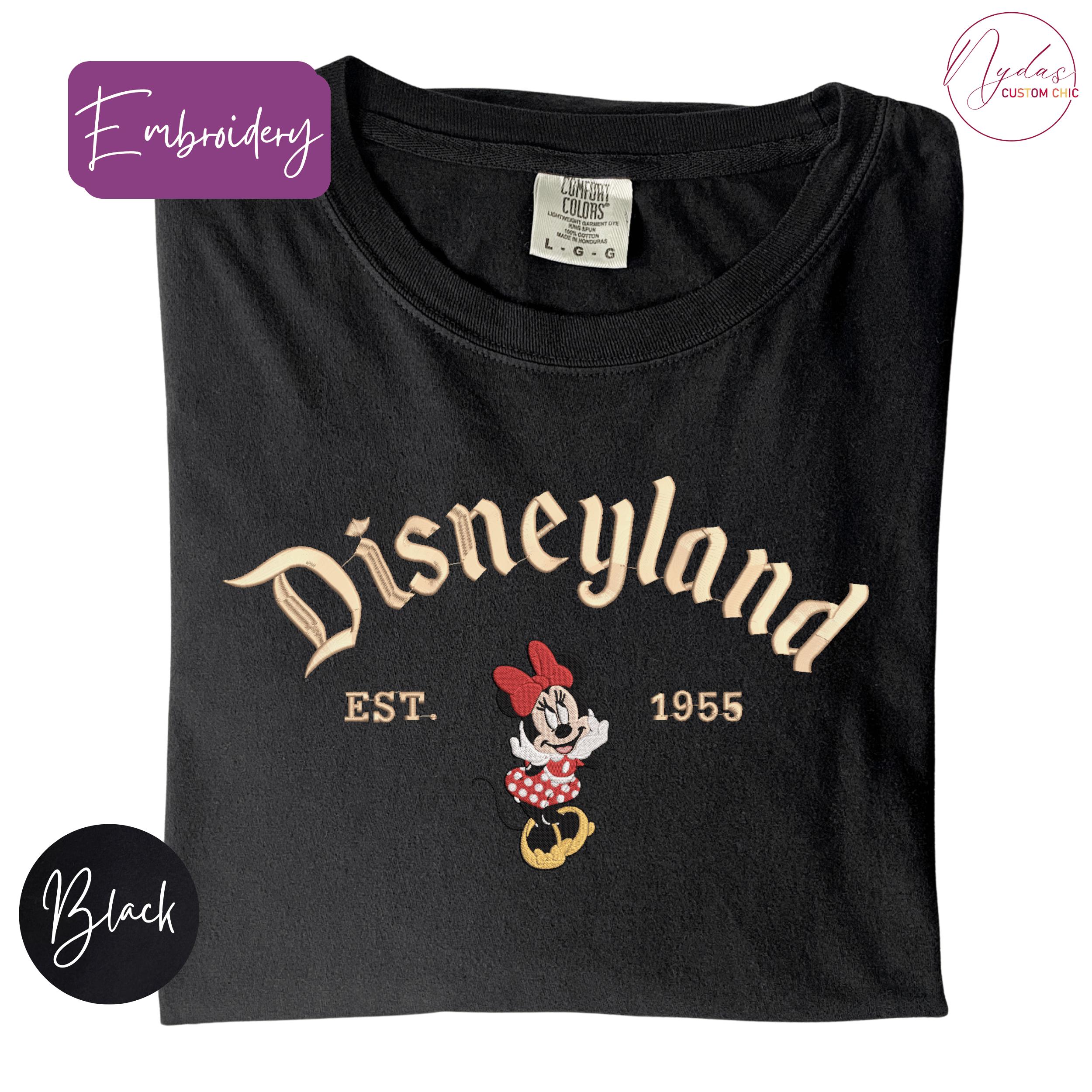 Embroidered Vintage Disneyland Est 1955 Shirt – Retro California Minnie Mouse Inspired Disney Trip And Family Tee - photo 9