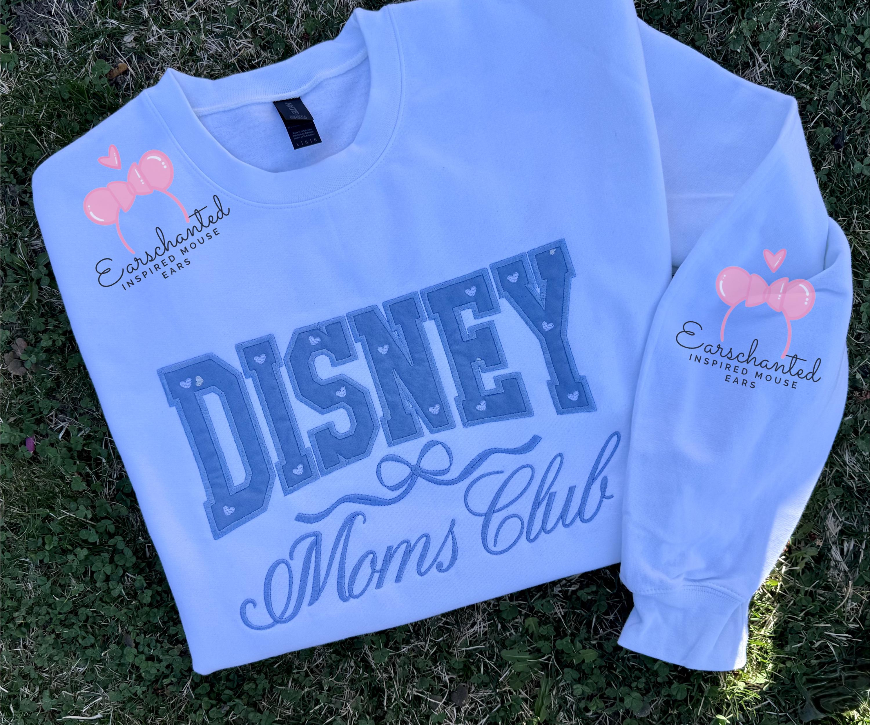 Disney Mom's Club Appliqué Embroidery Sweatshirt – Cozy Crewneck Pullover Gift For Disney Moms And Park Days - photo 2