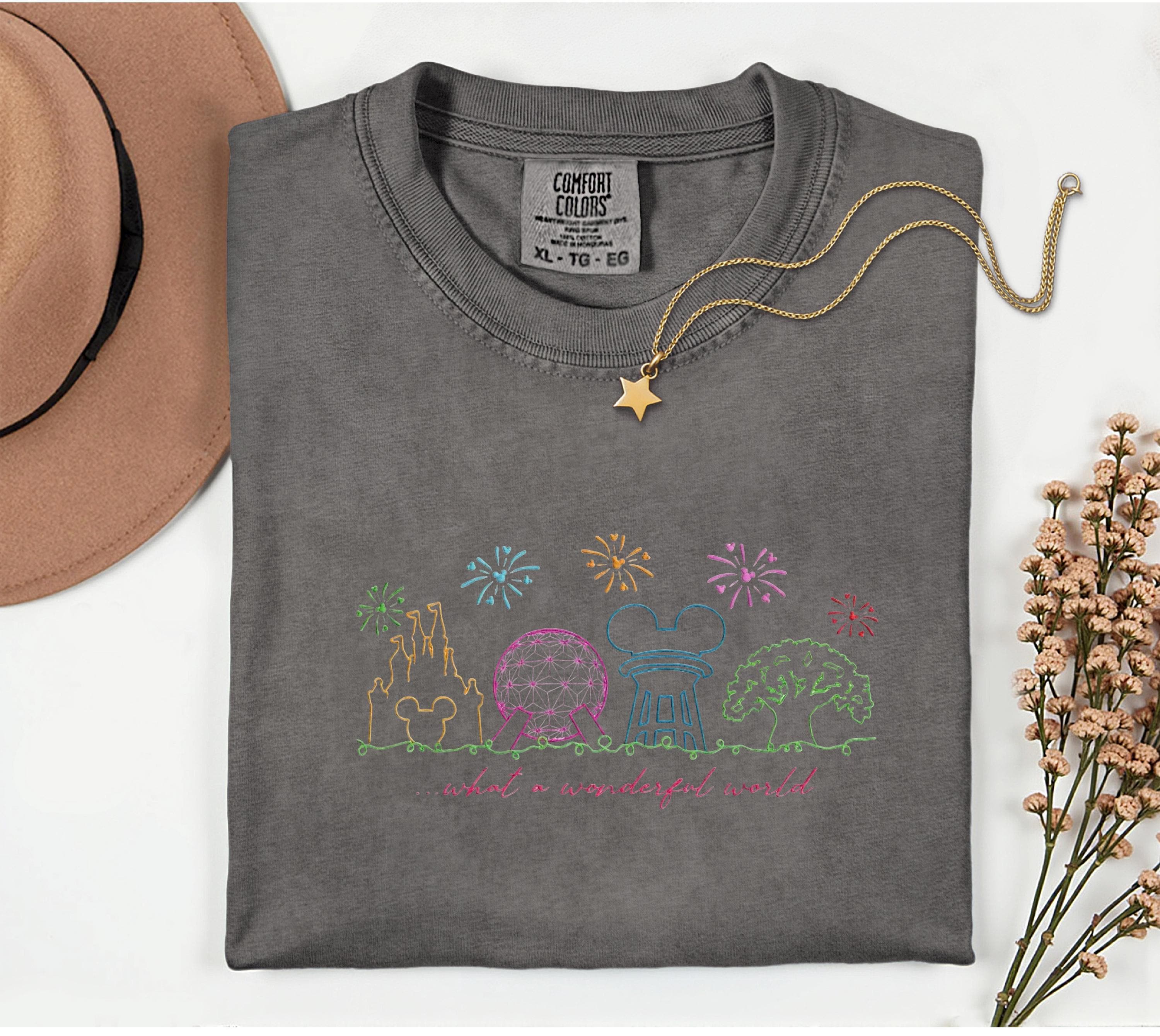 Disneyworld Theme Park Embroidery Shirt For Women – Magic Kingdom Wonderful World Comfort Colors Disney Parks Trip Outfit - photo 7