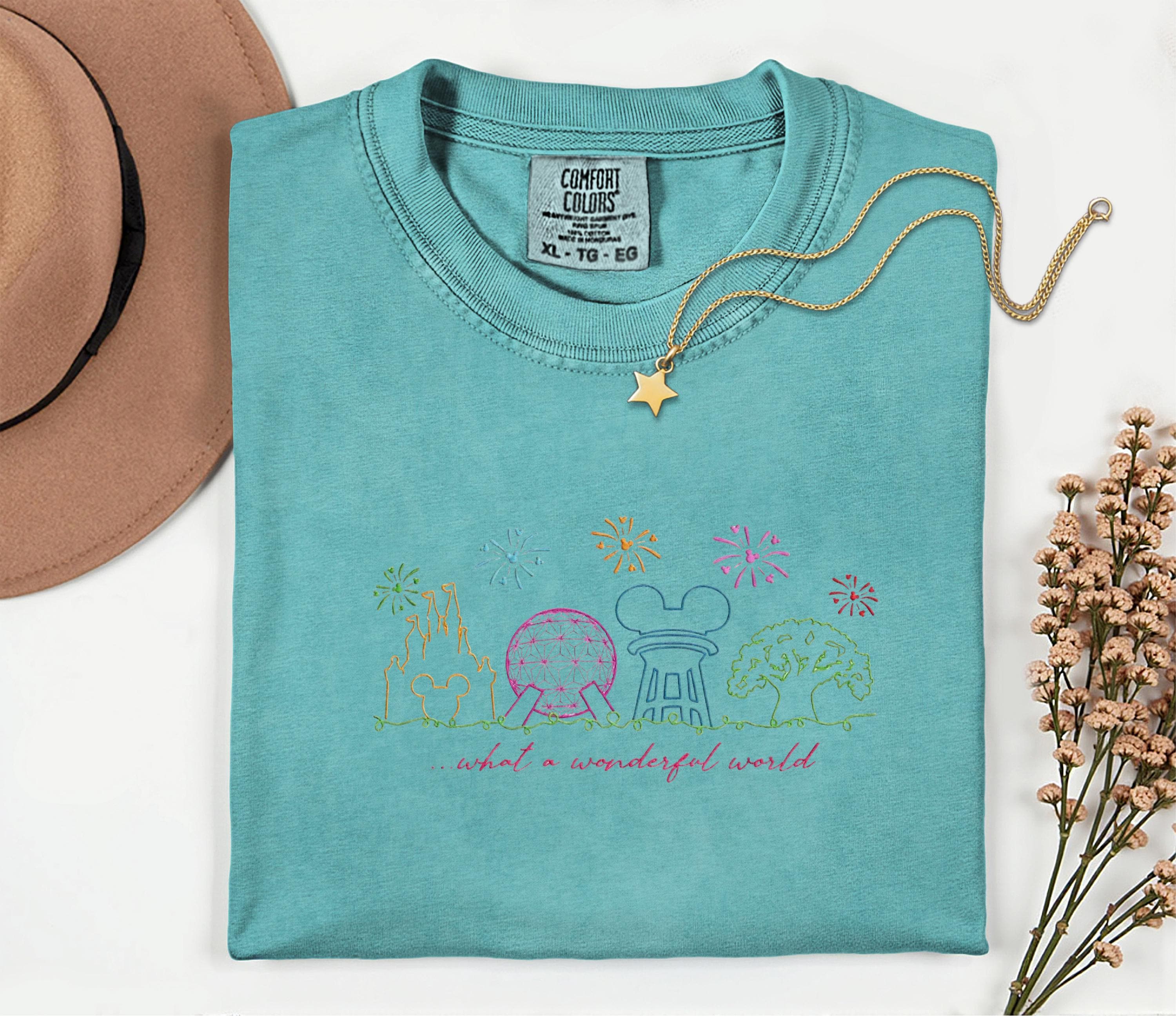 Disneyworld Theme Park Embroidery Shirt For Women – Magic Kingdom Wonderful World Comfort Colors Disney Parks Trip Outfit - photo 8