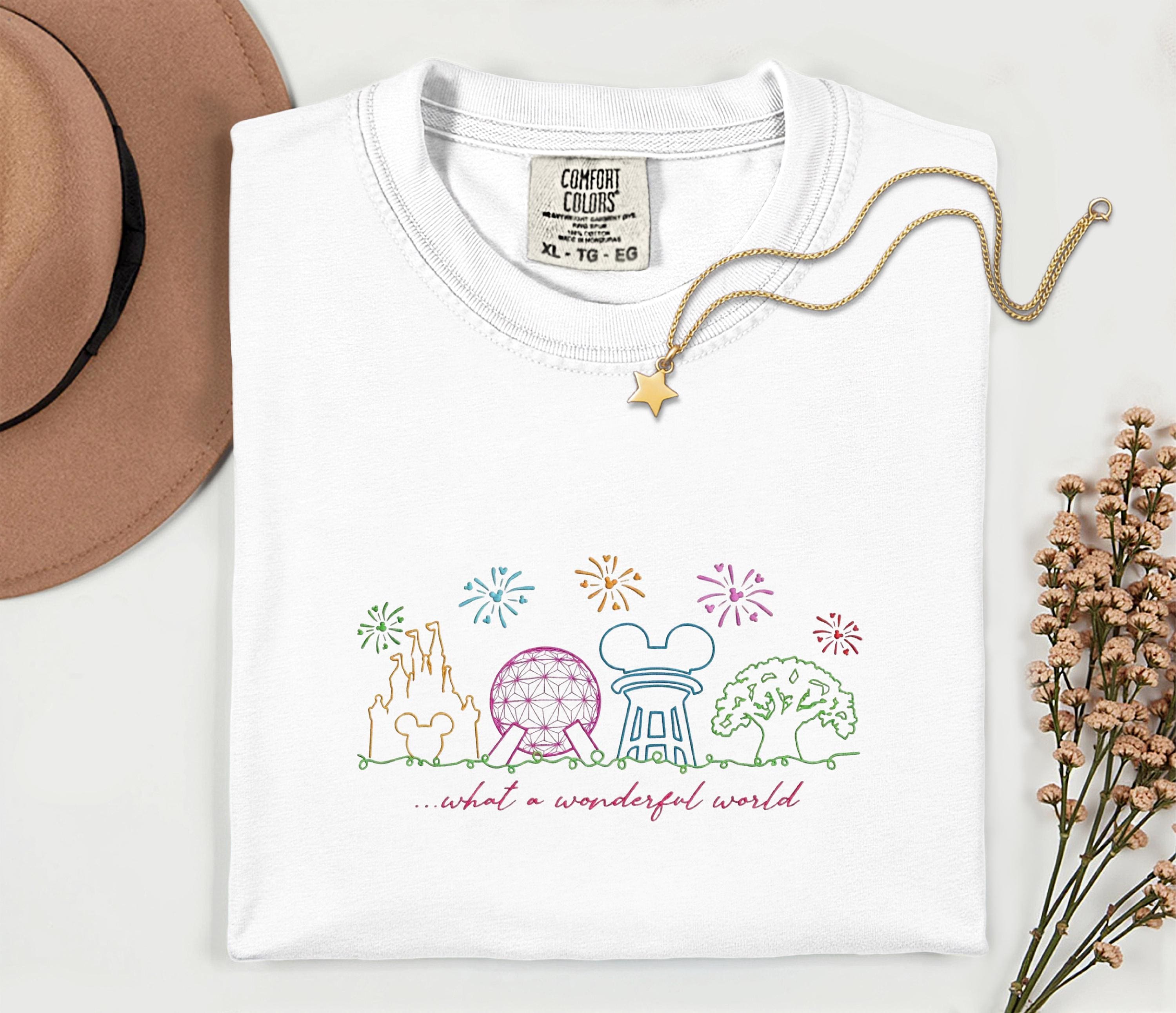 Disneyworld Theme Park Embroidery Shirt For Women – Magic Kingdom Wonderful World Comfort Colors Disney Parks Trip Outfit - photo 10