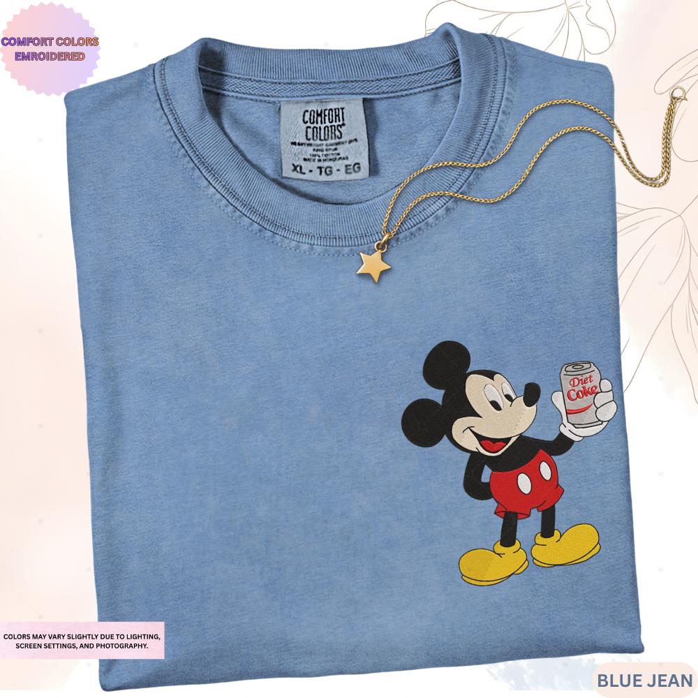 Embroidered Mickey Diet Coke Aesthetic Shirt – Funny Disney Soda Embroidery Tee And Disneyland Tshirt For Park Days - photo 9