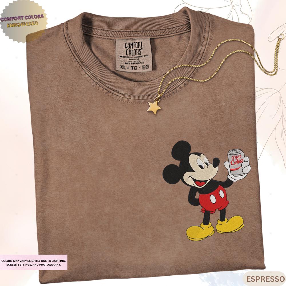 Embroidered Mickey Diet Coke Aesthetic Shirt – Funny Disney Soda Embroidery Tee And Disneyland Tshirt For Park Days - photo 10