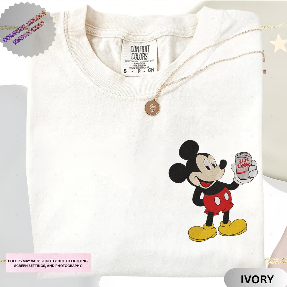 Embroidered Mickey Diet Coke Aesthetic Shirt – Funny Disney Soda Embroidery Tee And Disneyland Tshirt For Park Days - photo 11