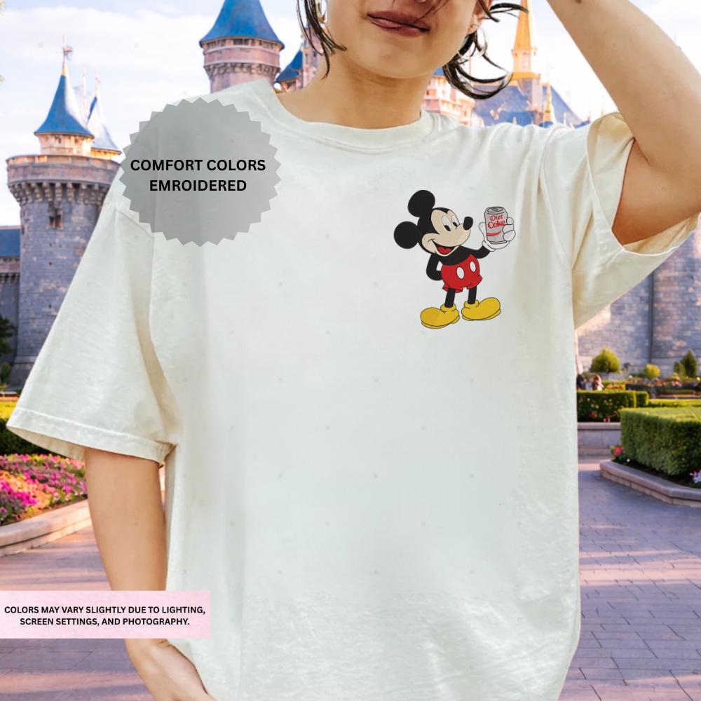 Embroidered Mickey Diet Coke Aesthetic Shirt – Funny Disney Soda Embroidery Tee And Disneyland Tshirt For Park Days - photo 16