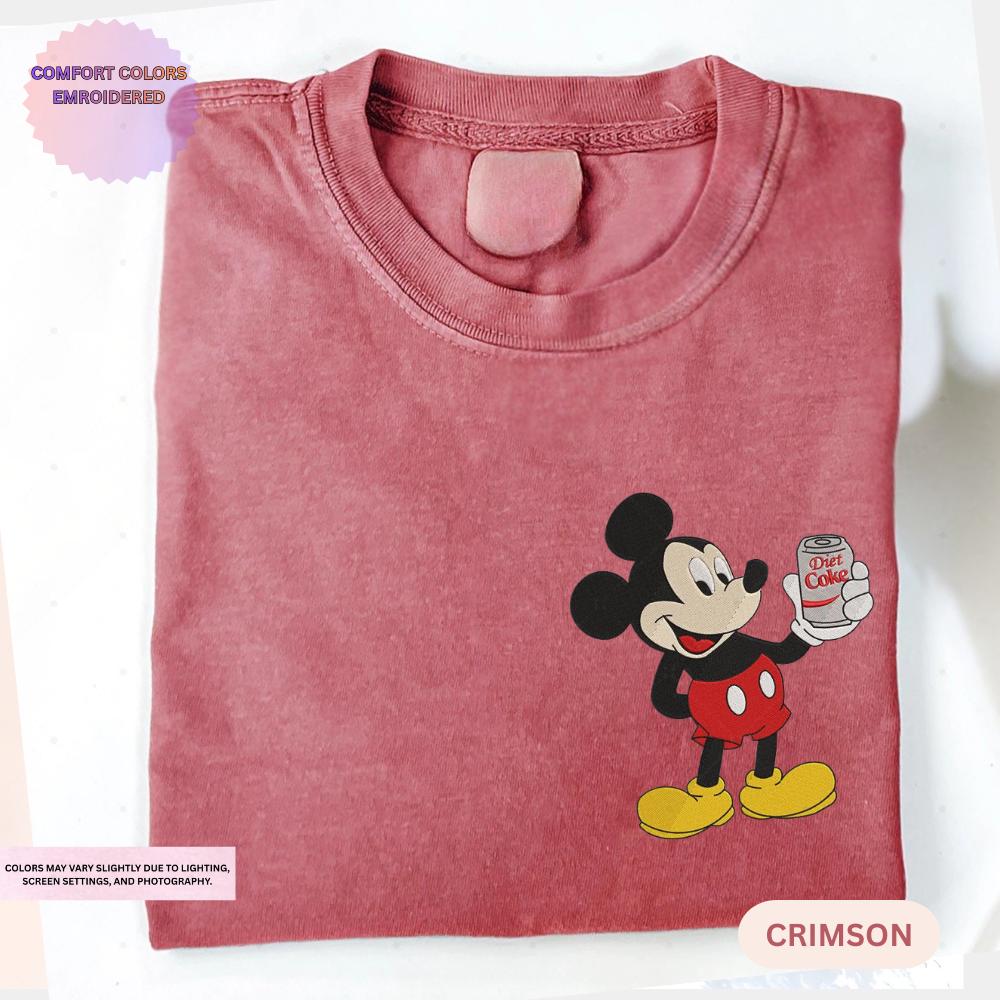 Embroidered Mickey Diet Coke Aesthetic Shirt – Funny Disney Soda Embroidery Tee And Disneyland Tshirt For Park Days - photo 17