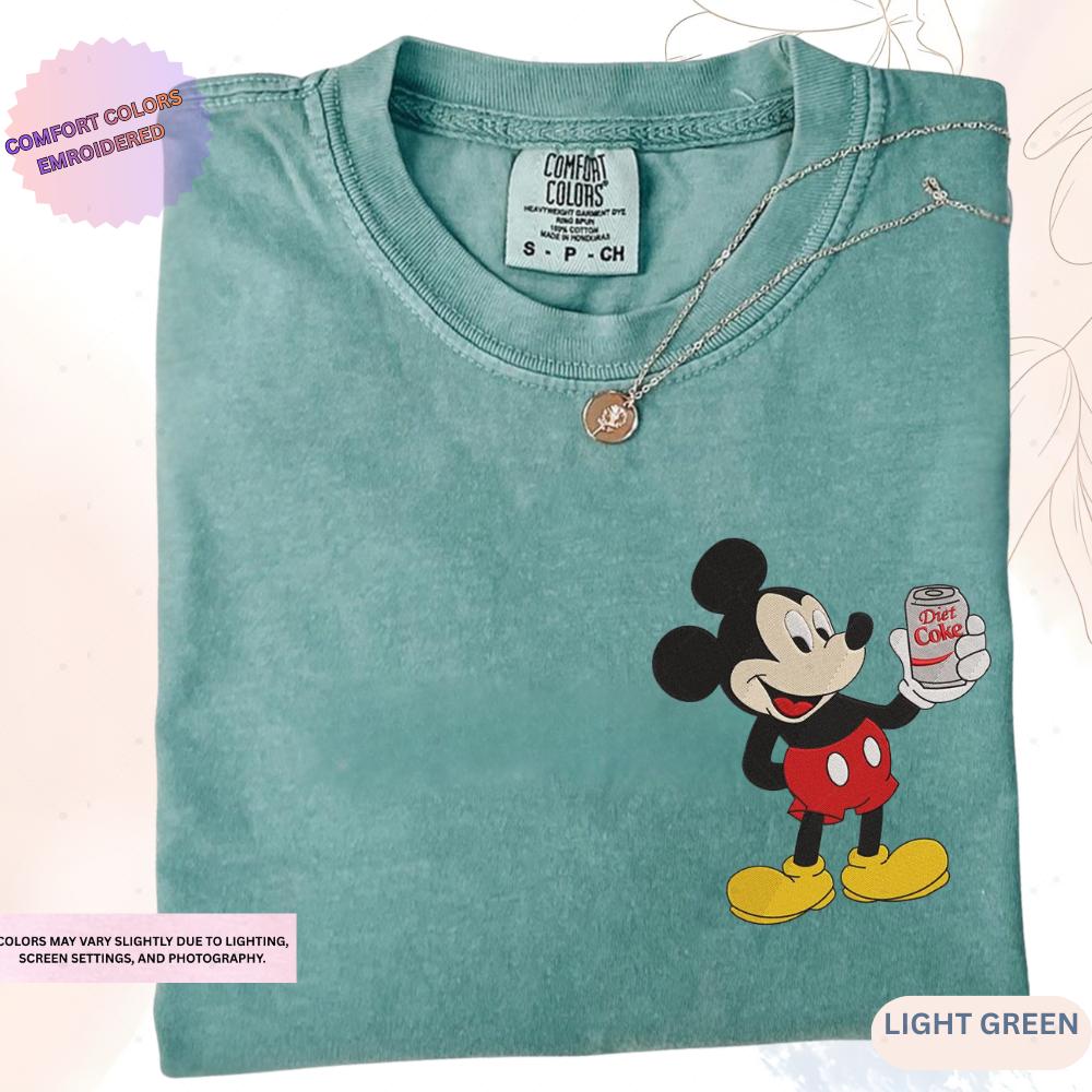 Embroidered Mickey Diet Coke Aesthetic Shirt – Funny Disney Soda Embroidery Tee And Disneyland Tshirt For Park Days - photo 18