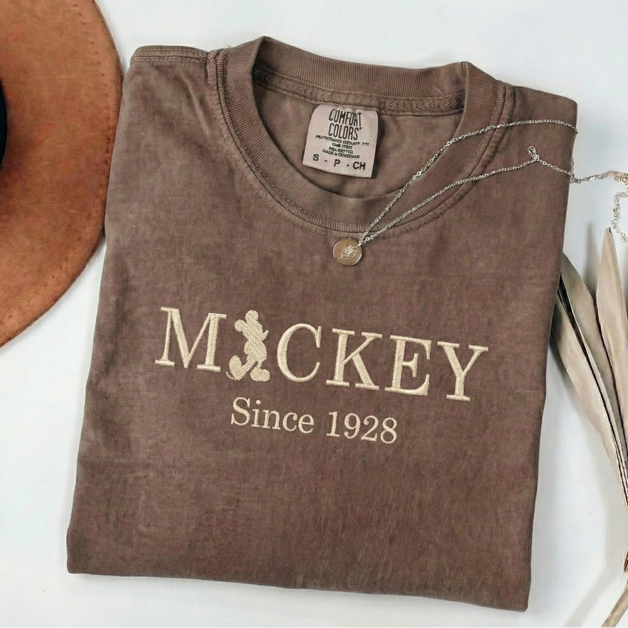 Embroidered Mickey 1928 Comfort Colors Shirt – Disney Inspired Embroidery Tee For A Disney Vacation And Disney Fan Gifts - photo 2