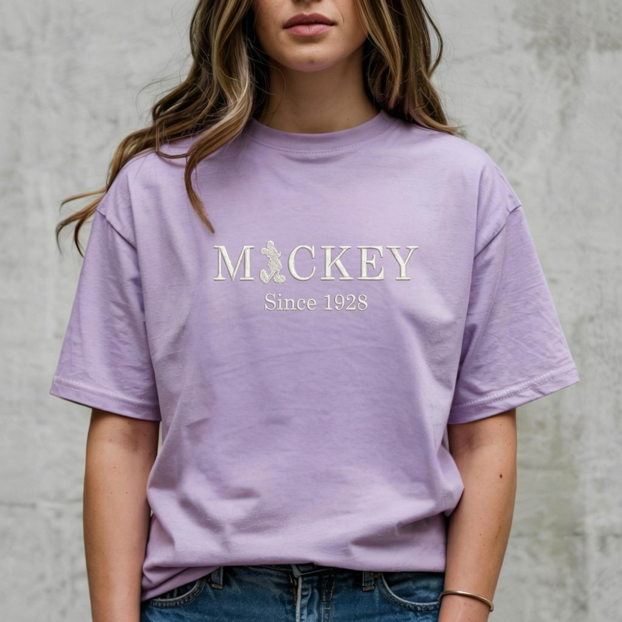 Embroidered Mickey 1928 Comfort Colors Shirt – Disney Inspired Embroidery Tee For A Disney Vacation And Disney Fan Gifts - photo 5
