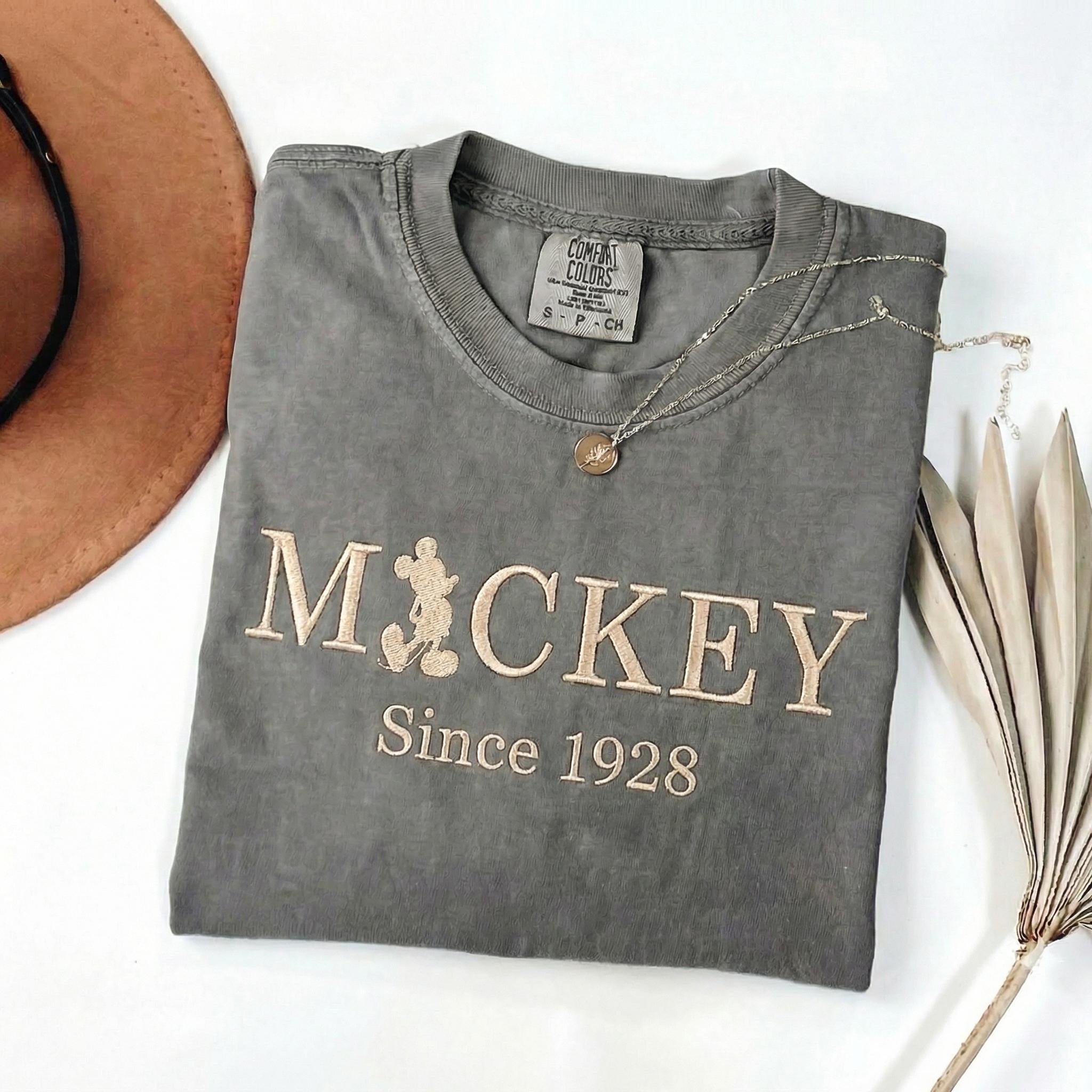Embroidered Mickey 1928 Comfort Colors Shirt – Disney Inspired Embroidery Tee For A Disney Vacation And Disney Fan Gifts - photo 6
