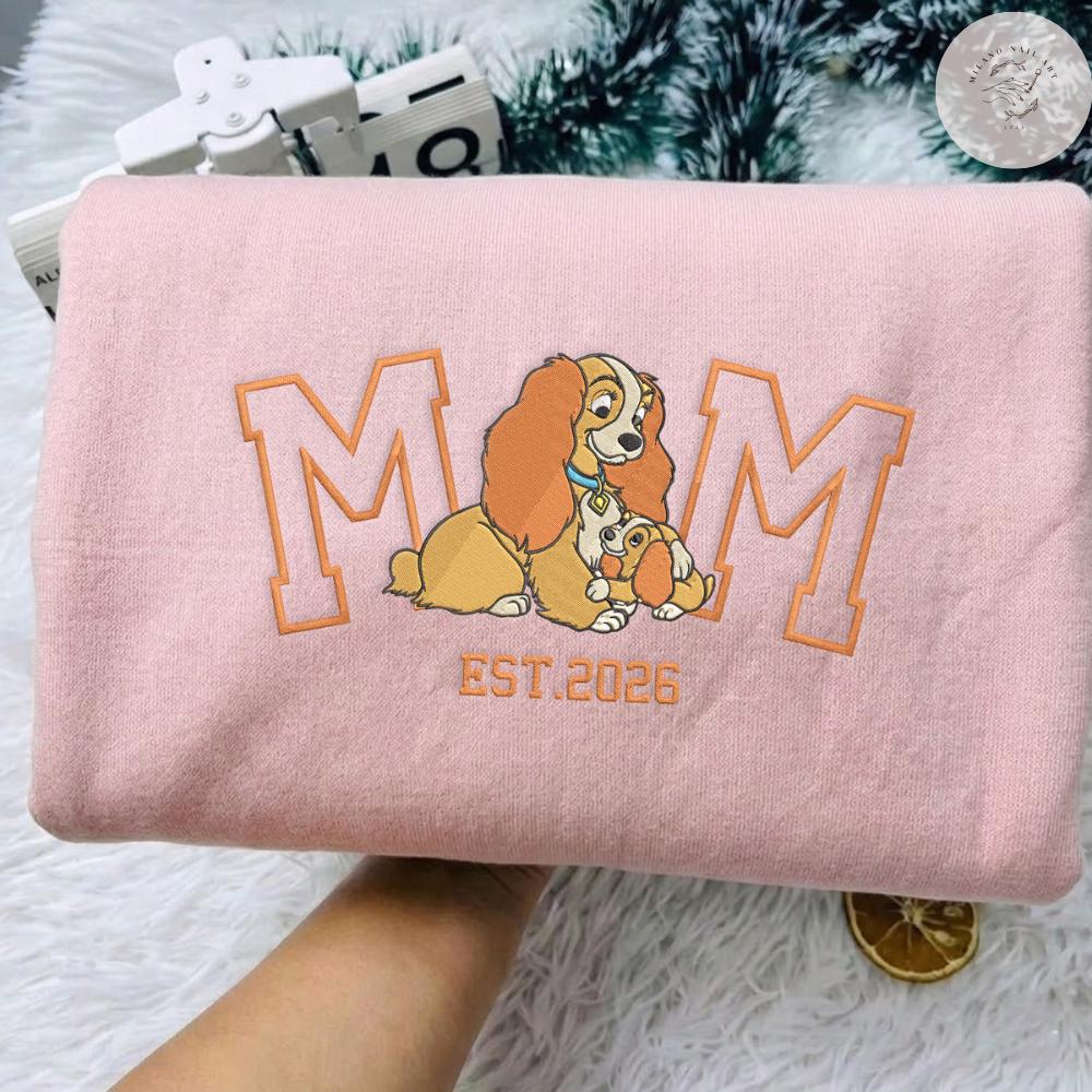 Embroidered All Disney Mom Characters Tshirt Sweatshirt Or Hoodie – Duchess Perdita Mrs Potts Helen Parr Mrs Jumbo Mother's Day Gift - photo 3