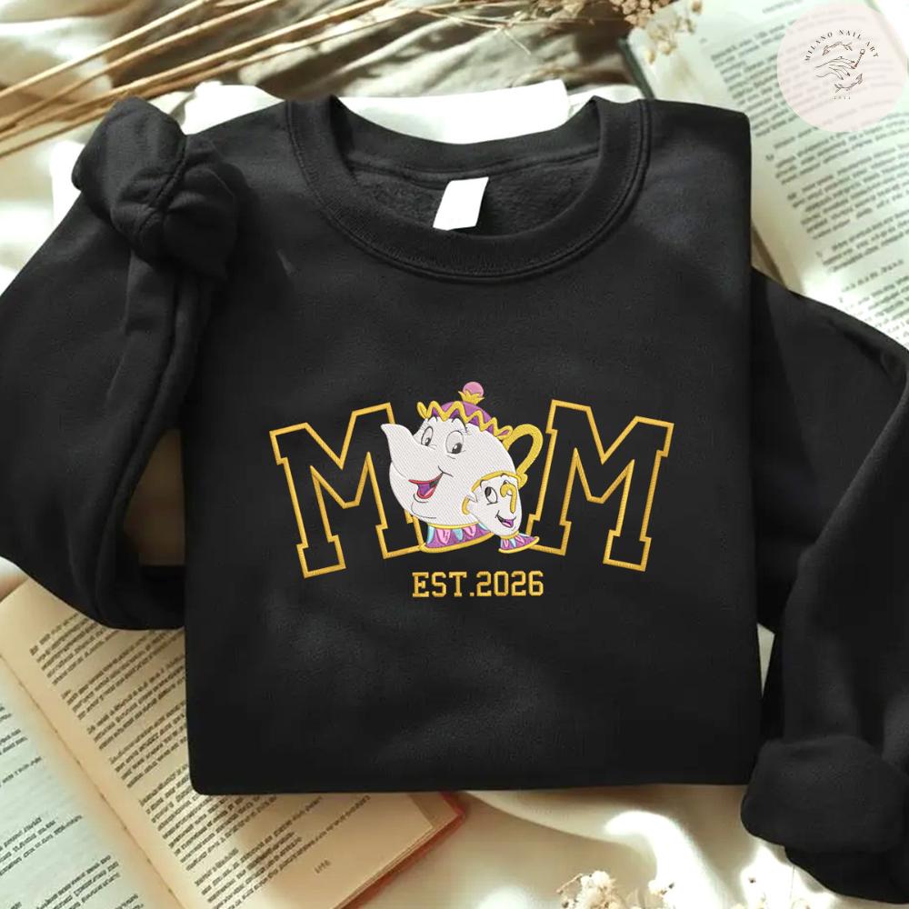 Embroidered All Disney Mom Characters Tshirt Sweatshirt Or Hoodie – Duchess Perdita Mrs Potts Helen Parr Mrs Jumbo Mother's Day Gift - photo 7